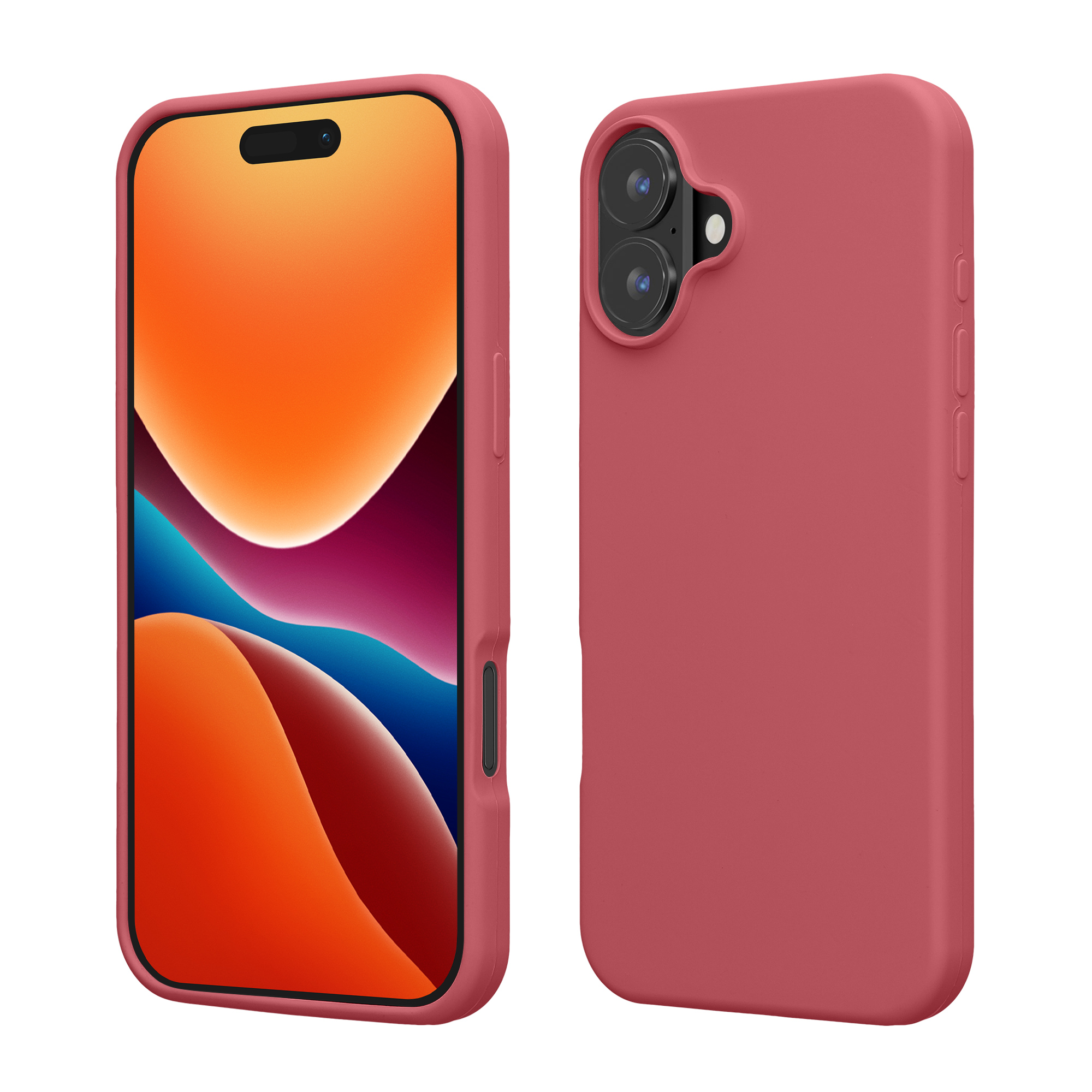 Pouzdro pro Apple iPhone 16 kwmobile silikonové - tmavě starorůžová