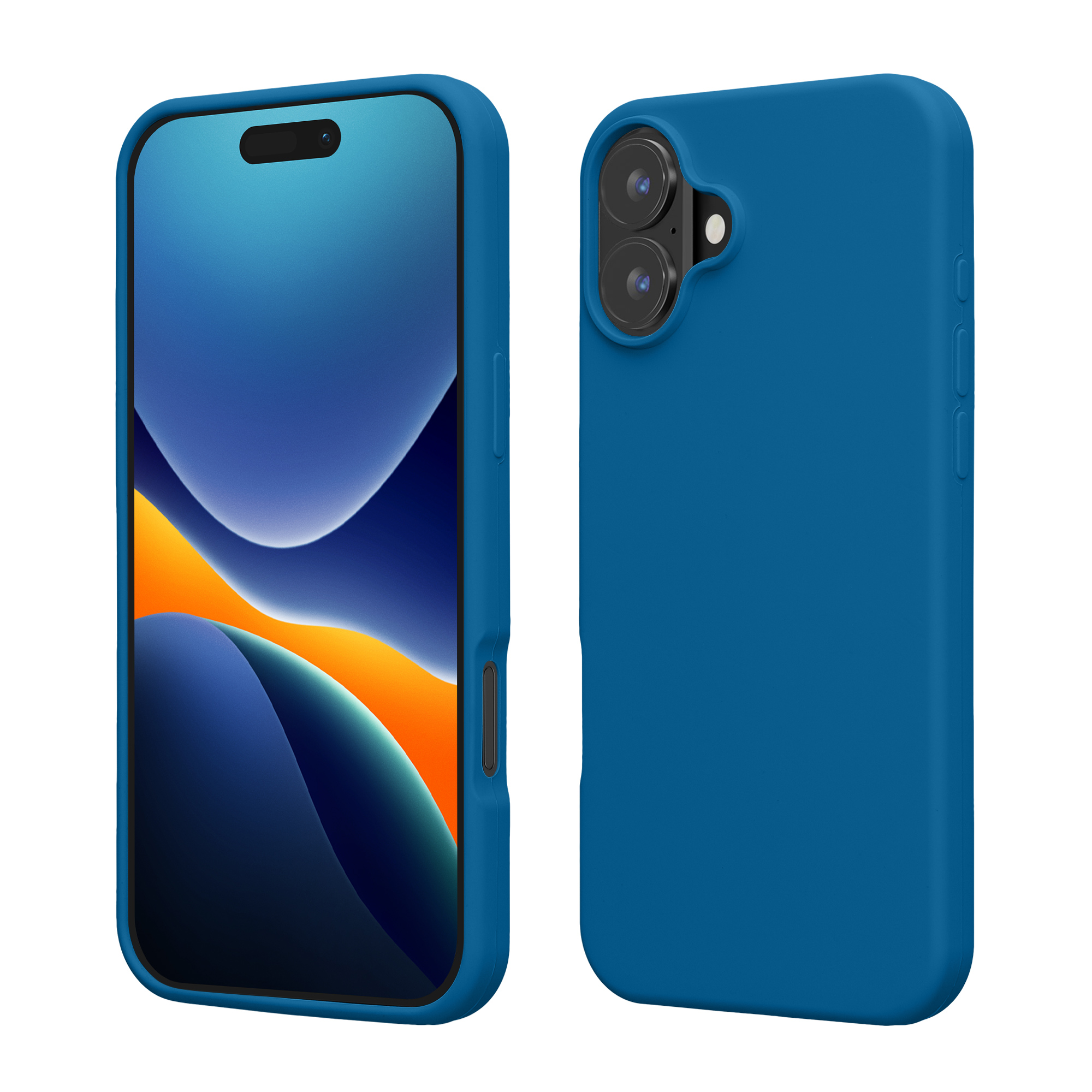 Pouzdro pro Apple iPhone 16 kwmobile silikonové - modrý korál