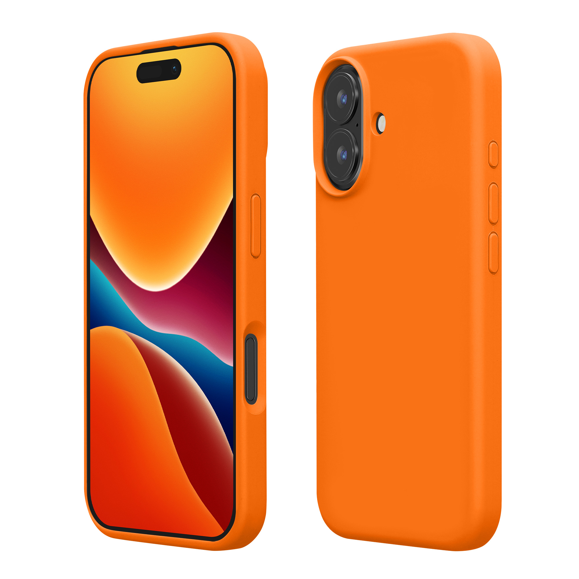 Silikonový kryt na mobil Apple iPhone 16 Plus kwmobile - ovocně oranžová
