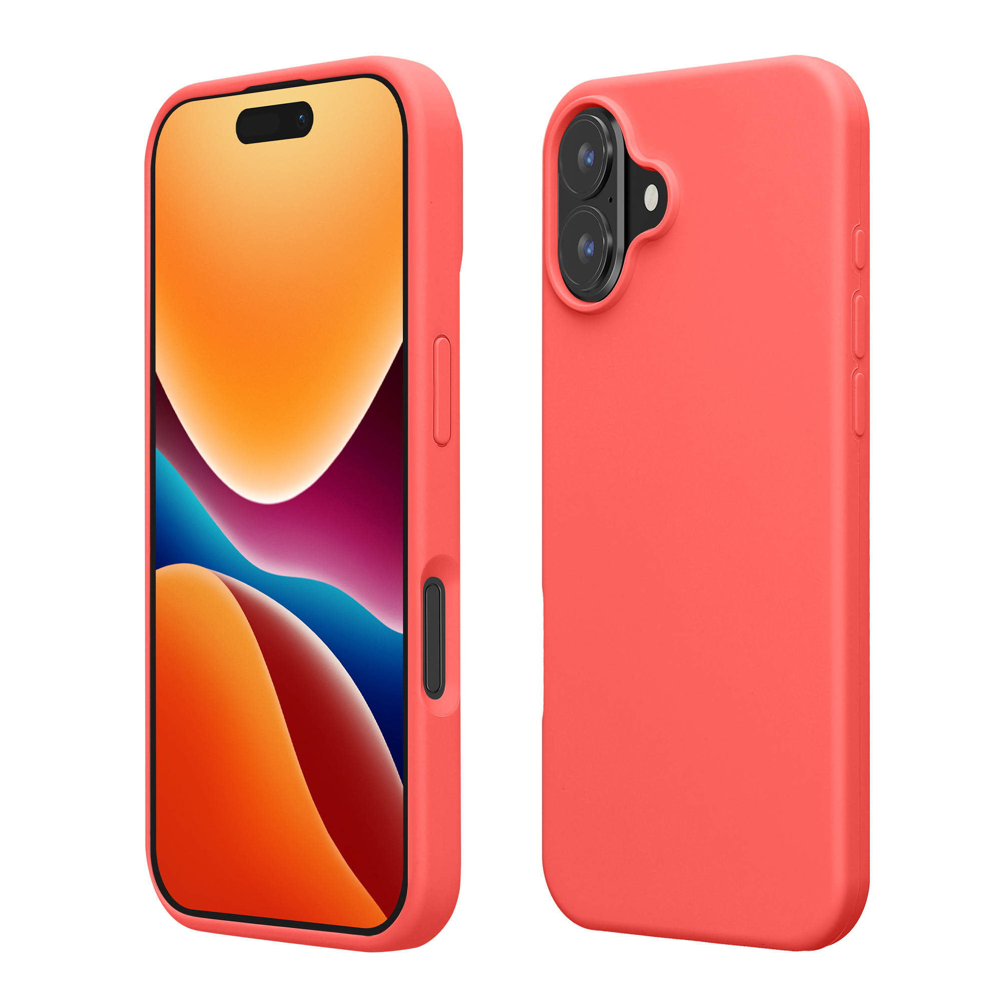 Pouzdro pro Apple iPhone 16 Plus kwmobile silikonové - neonově korálová