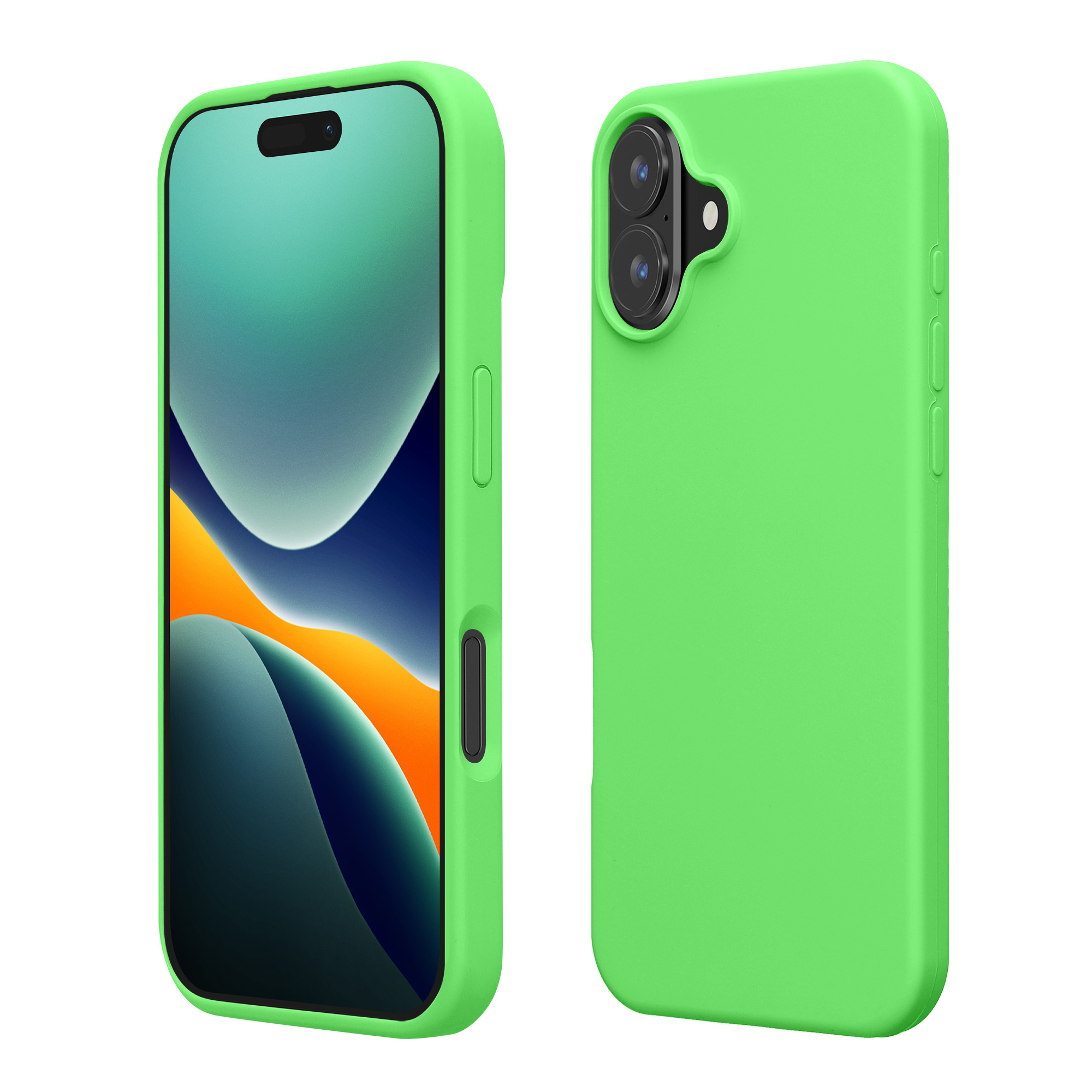 Pouzdro pro Apple iPhone 16 Plus kwmobile silikonové - limetkově zelená