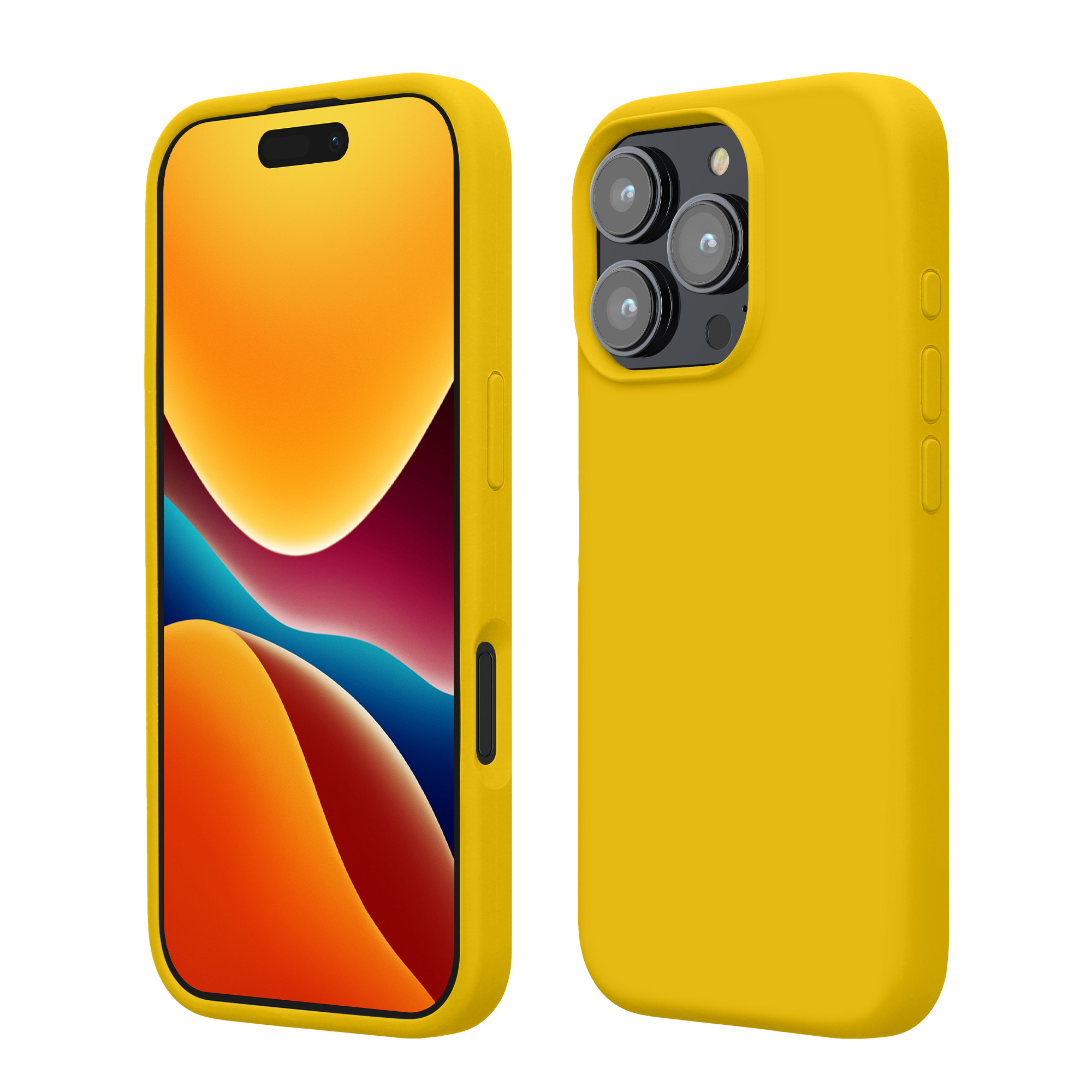 Silikonový kryt na mobil Apple iPhone 16 Pro kwmobile - žlutá