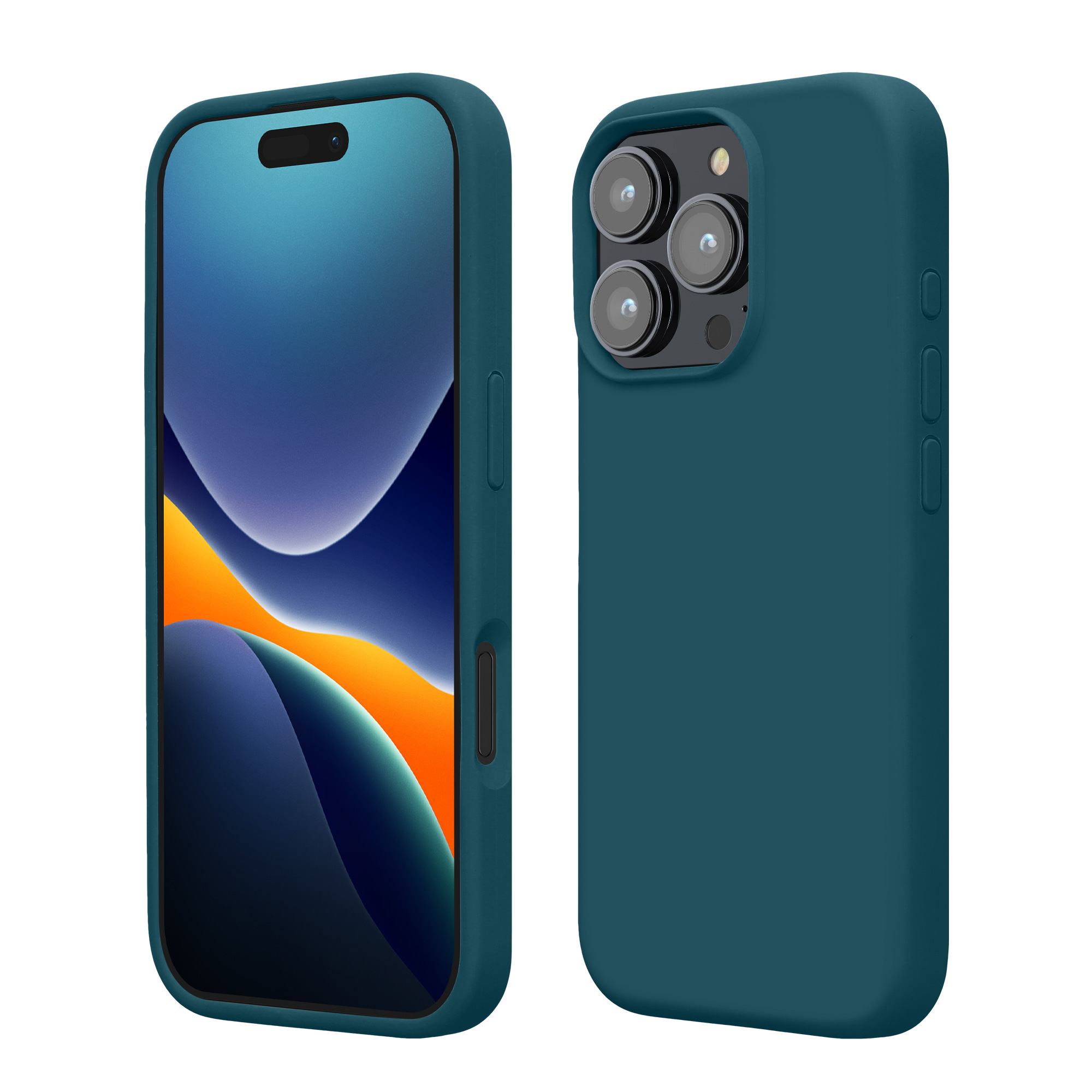 Silikonový kryt na mobil Apple iPhone 16 Pro kwmobile - Teal Matte
