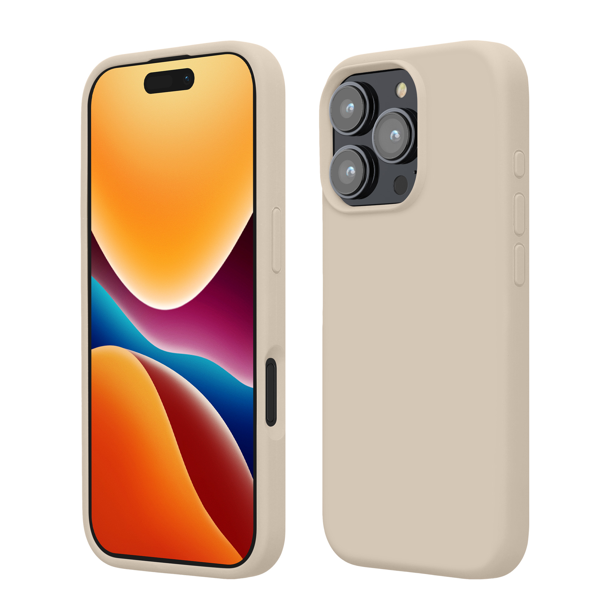 Silikonový kryt na mobil Apple iPhone 16 Pro kwmobile - Cream