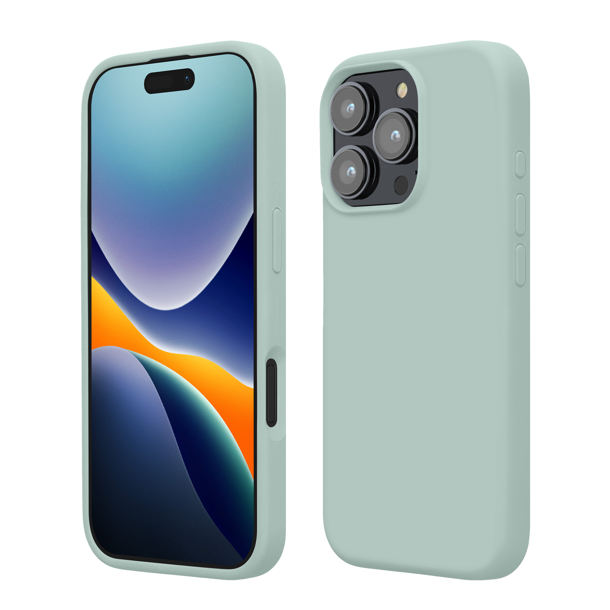 Silikonový kryt na mobil Apple iPhone 16 Pro kwmobile - mátová