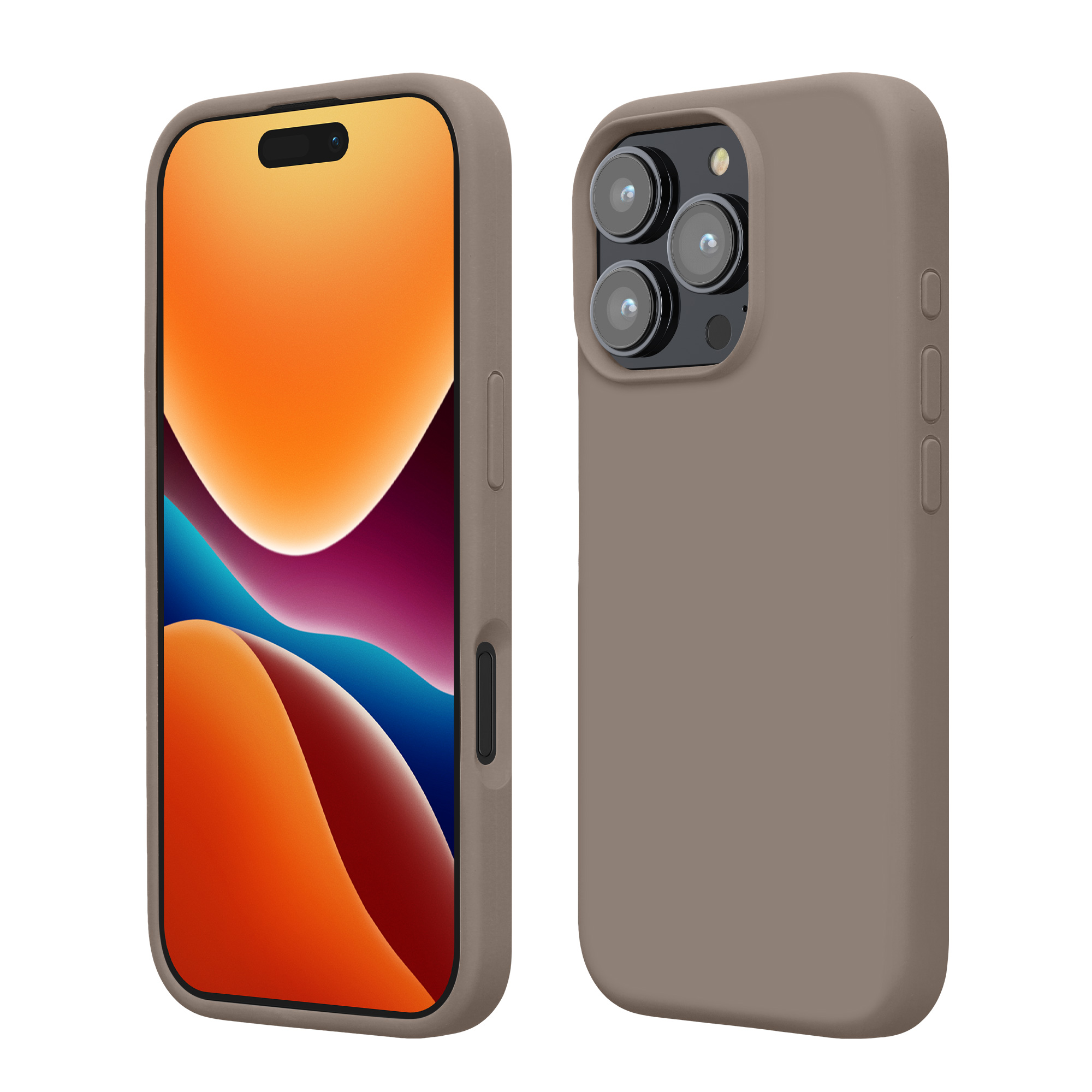 Silikonový kryt na mobil Apple iPhone 16 Pro kwmobile - taupe
