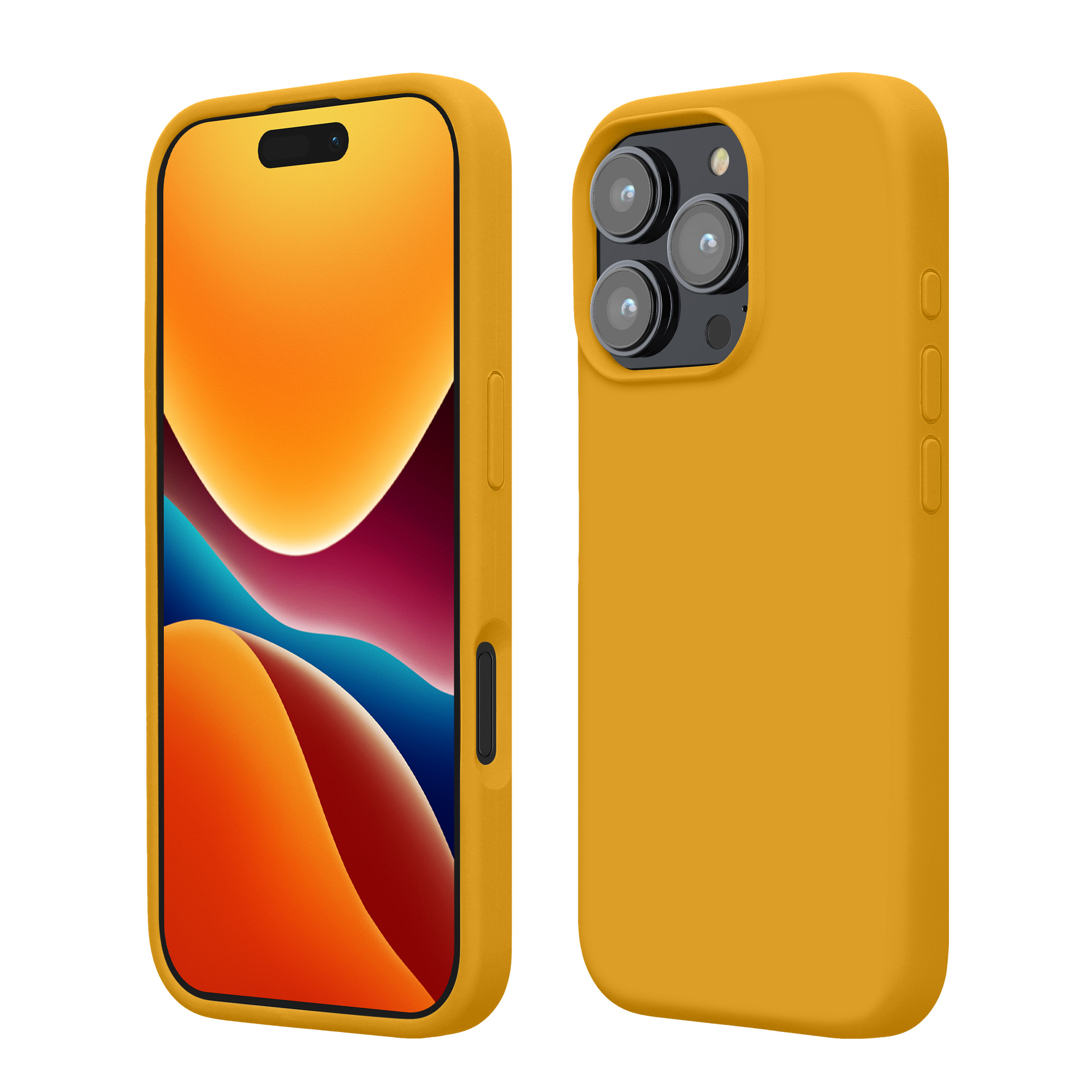 Silikonový kryt na mobil Apple iPhone 16 Pro kwmobile - žlutá