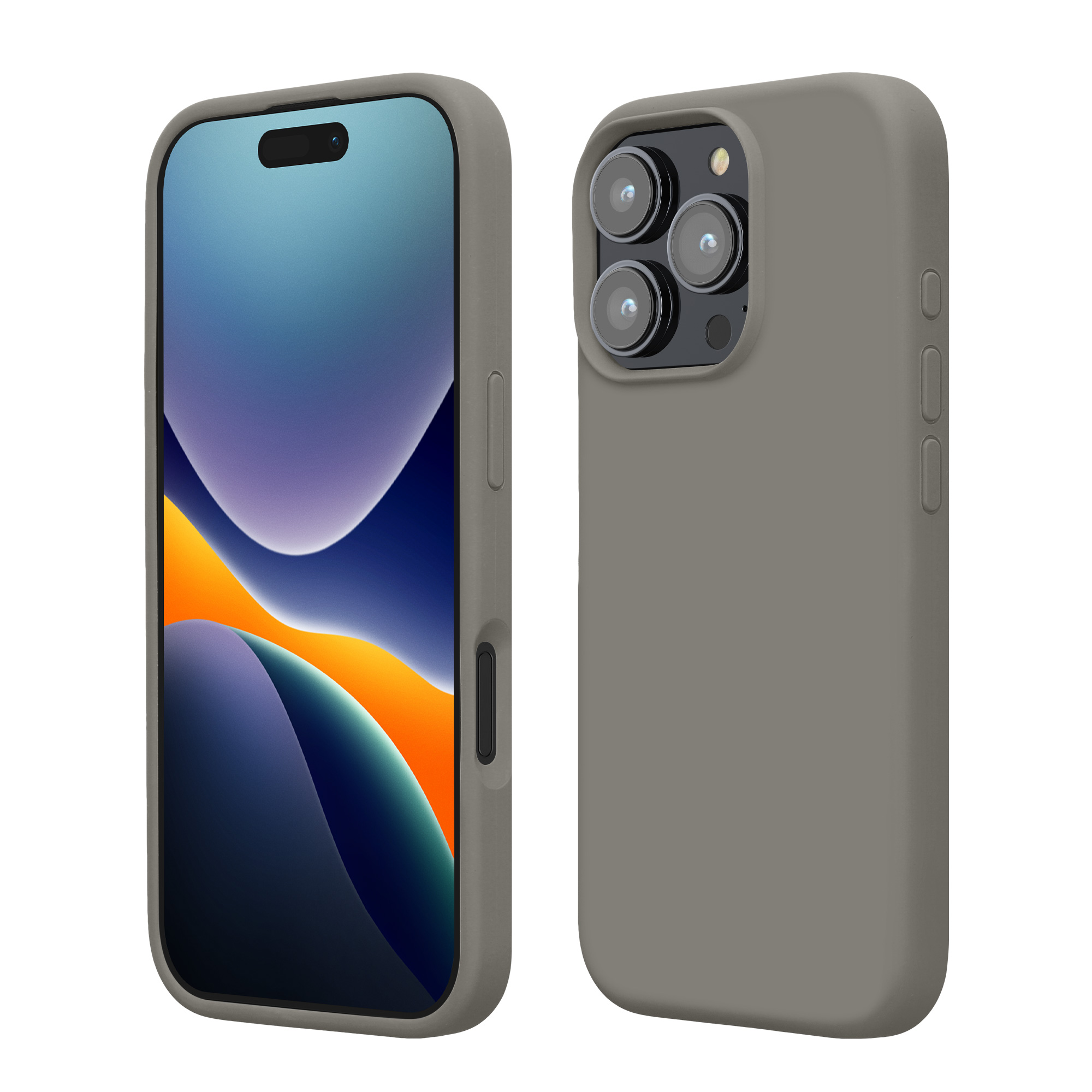 Silikonový kryt na mobil Apple iPhone 16 Pro kwmobile - Stone Dust