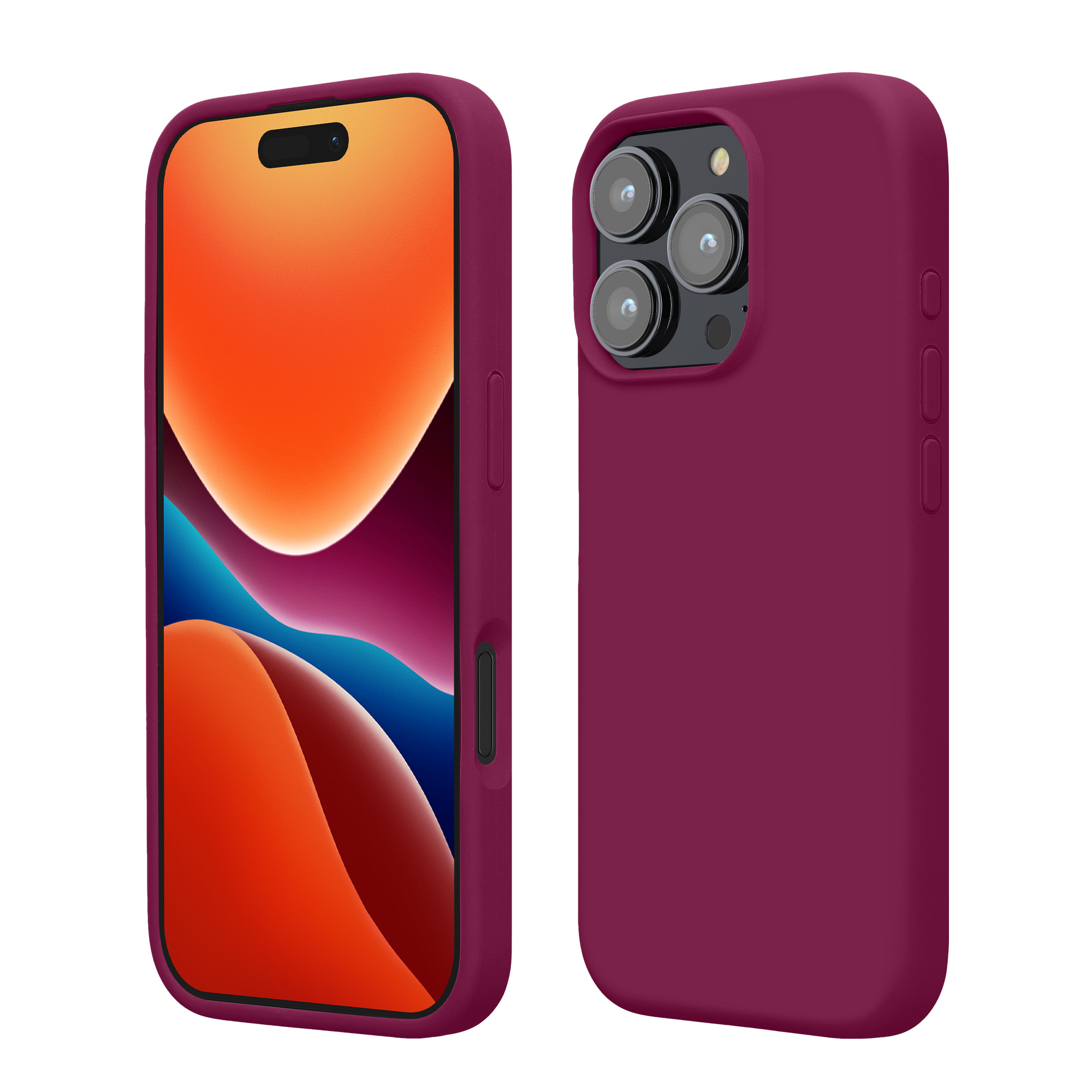 Silikonový kryt na mobil Apple iPhone 16 Pro kwmobile - červená
