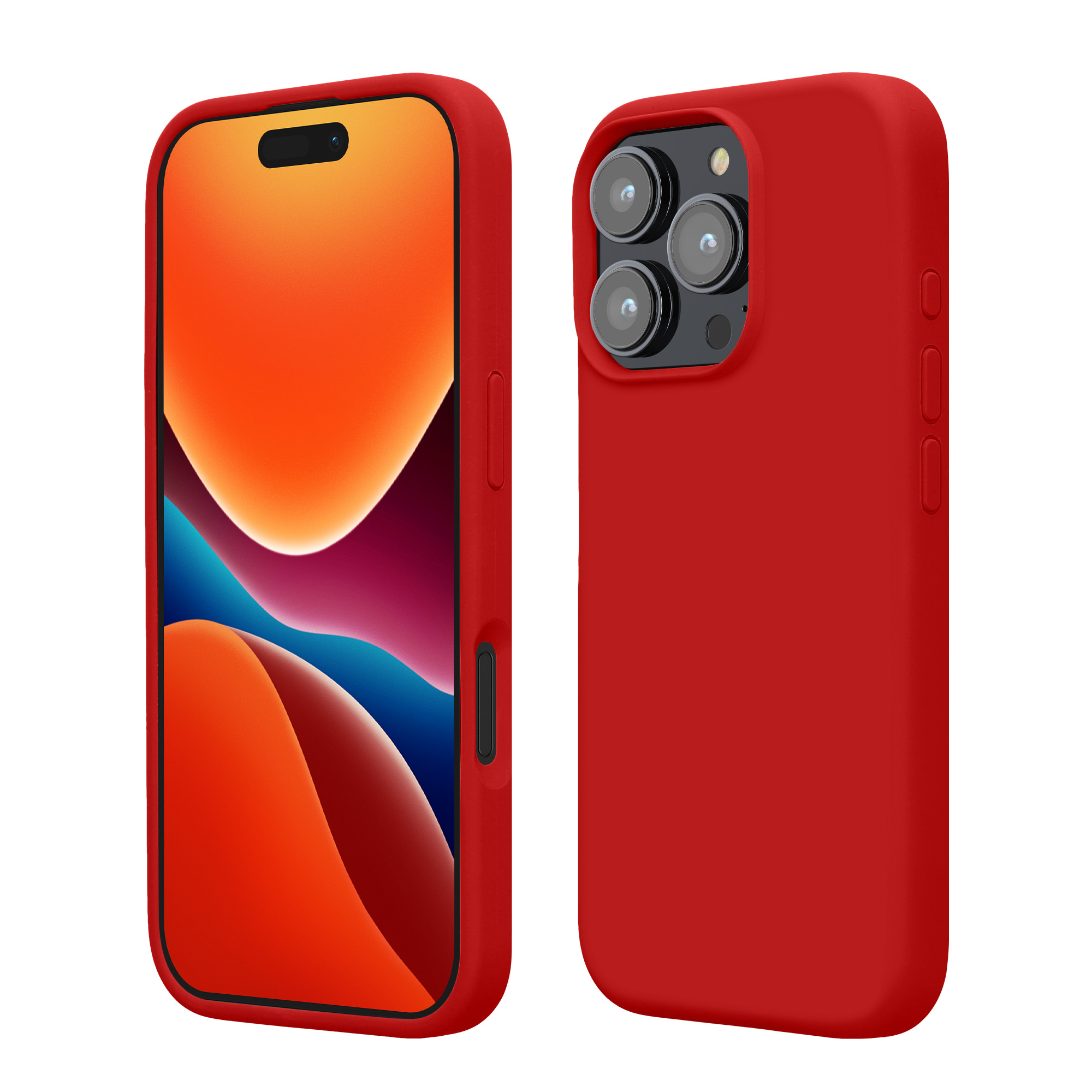 Silikonový kryt na mobil Apple iPhone 16 Pro kwmobile - červená