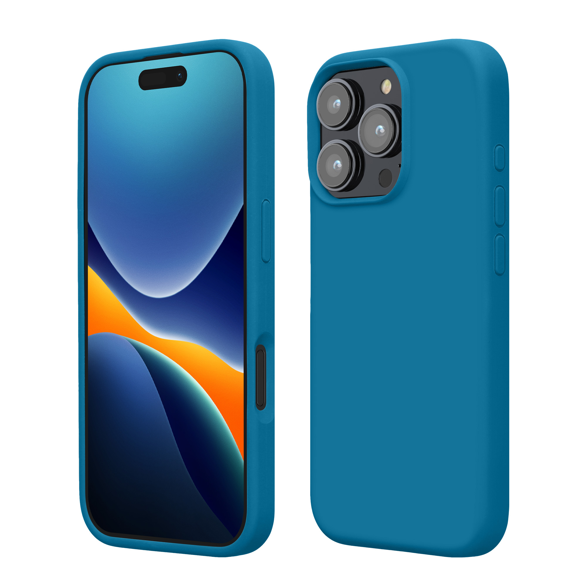 Silikonový kryt na mobil Apple iPhone 16 Pro kwmobile - modrá