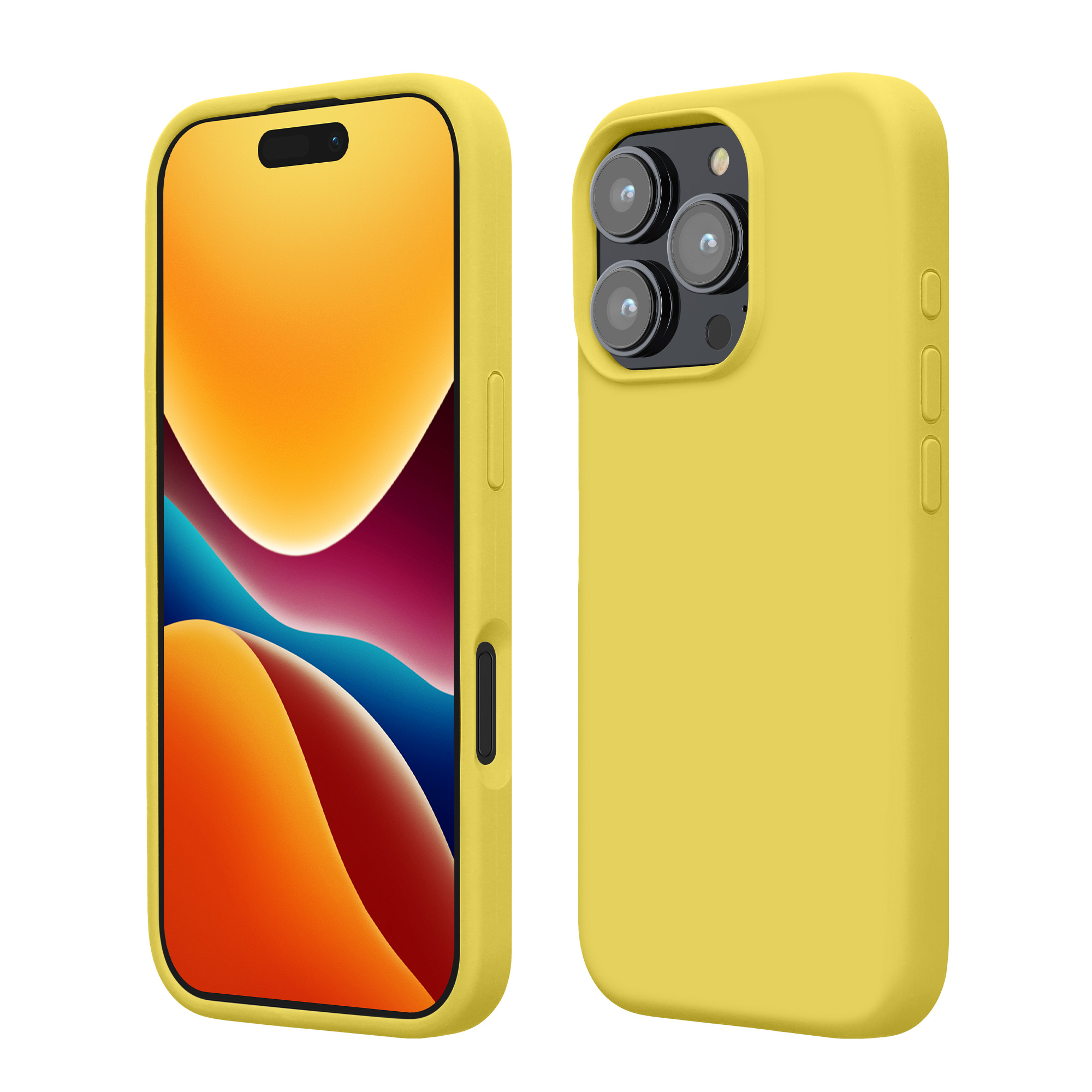 Silikonový kryt na mobil Apple iPhone 16 Pro kwmobile - žlutá