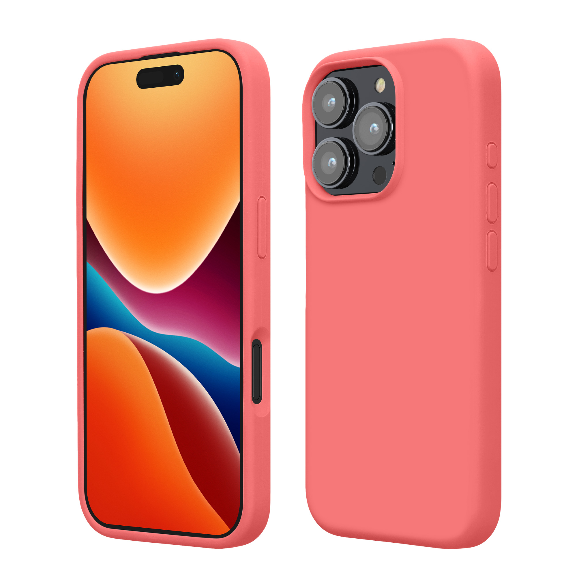 Pouzdro pro Apple iPhone 16 Pro kwmobile silikonové - pastelová korálová