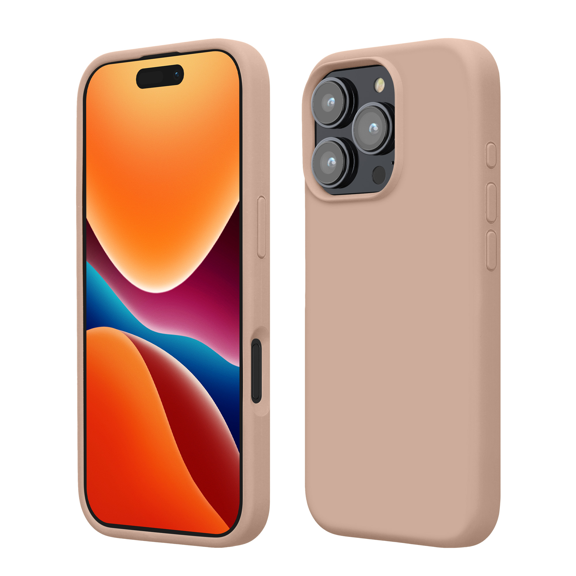 Pouzdro pro Apple iPhone 16 Pro kwmobile silikonové - matná starorůžová