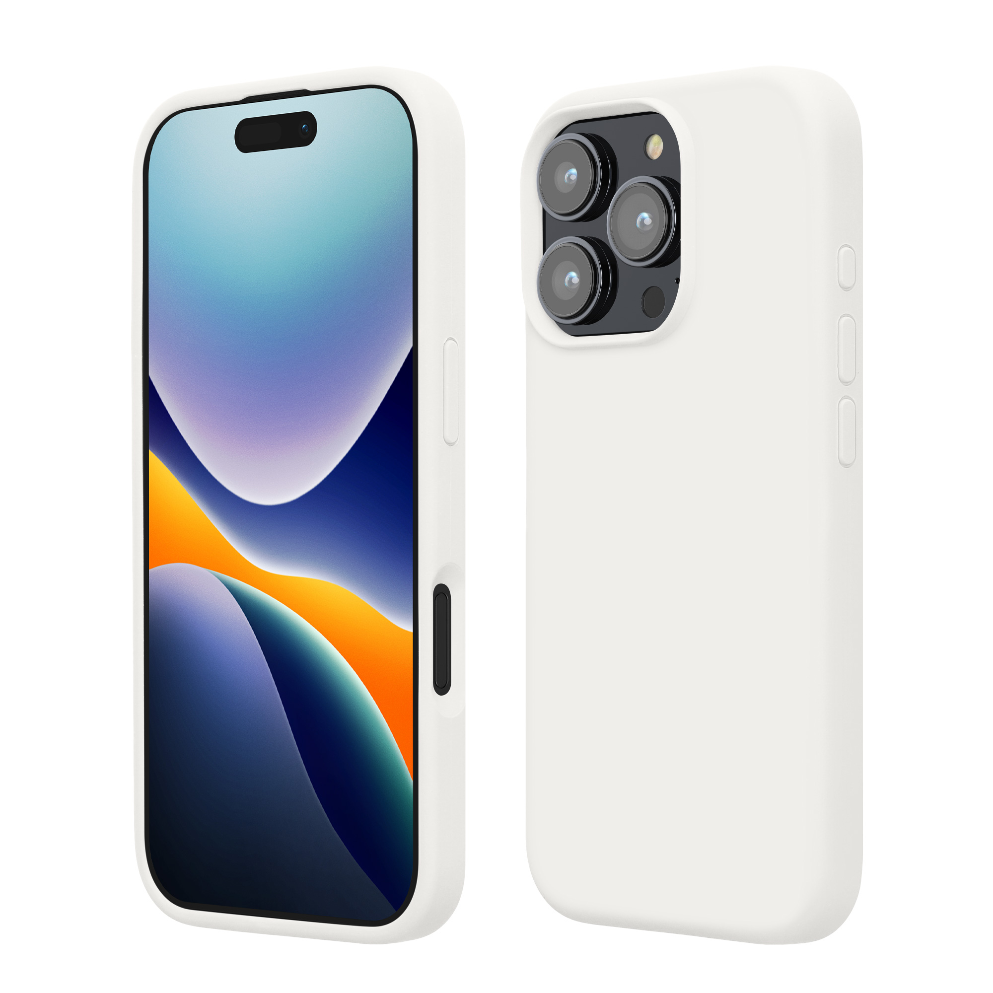 Silikonový kryt Kwmobile pro iPhone 16 Pro Max - bílá