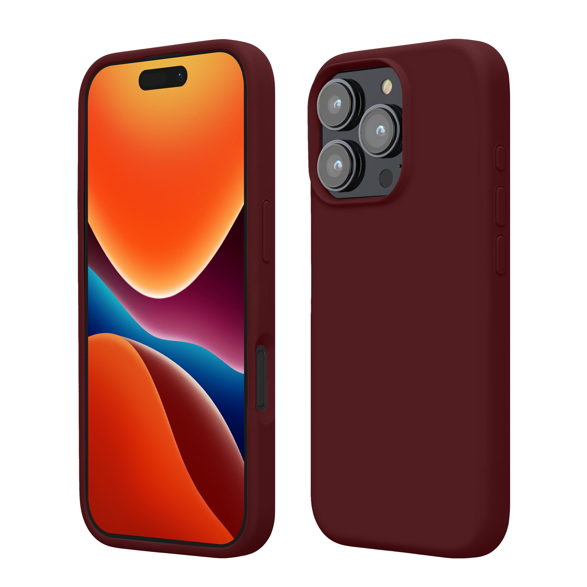 TPU silikonový kryt pro Apple iPhone 16 Pro Max, měkký povrch kwmobile ‑ vínově fialová