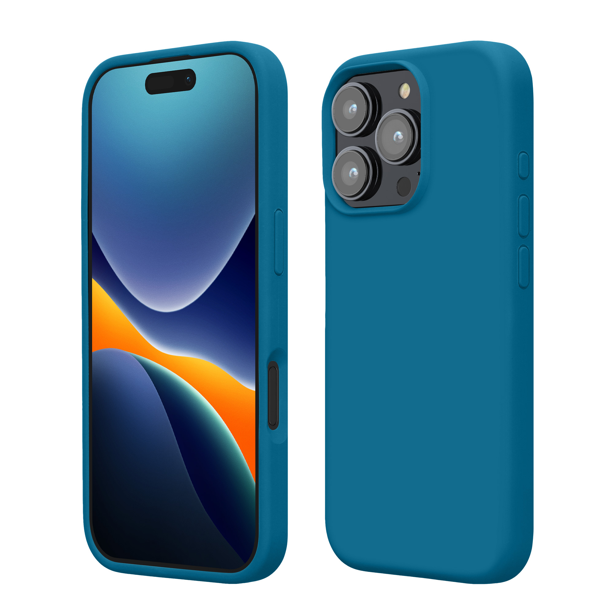 Silikonový kryt Kwmobile pro iPhone 16 Pro Max - karibsky modrá