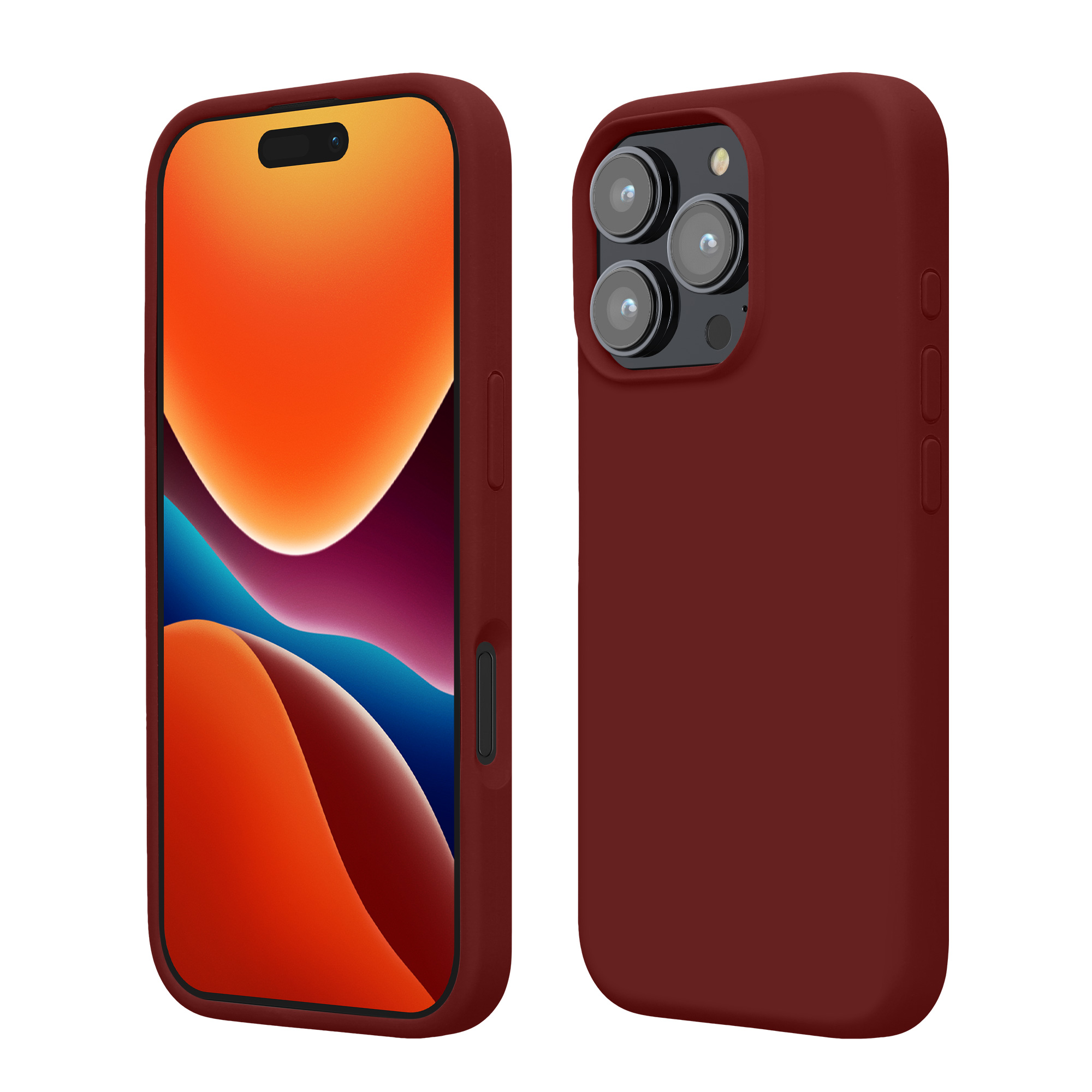 Silikonový kryt na mobil Apple iPhone 16 Pro Max kwmobile - červená