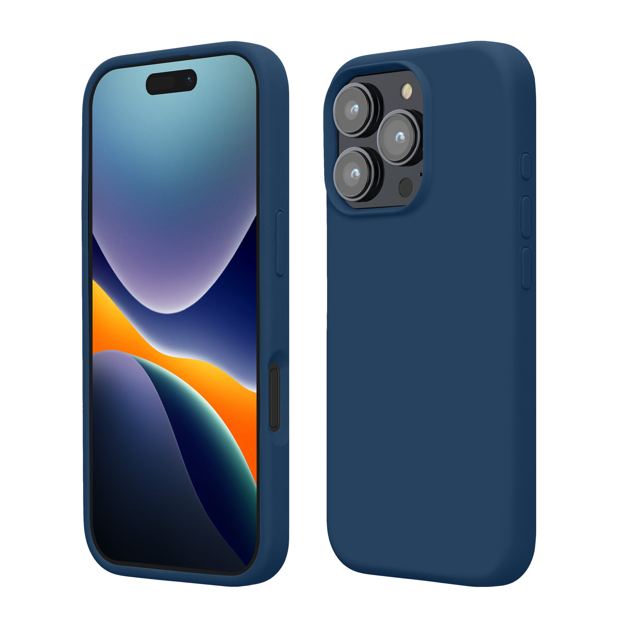 Silikonový kryt na mobil Apple iPhone 16 Pro Max kwmobile - tmavě modrá