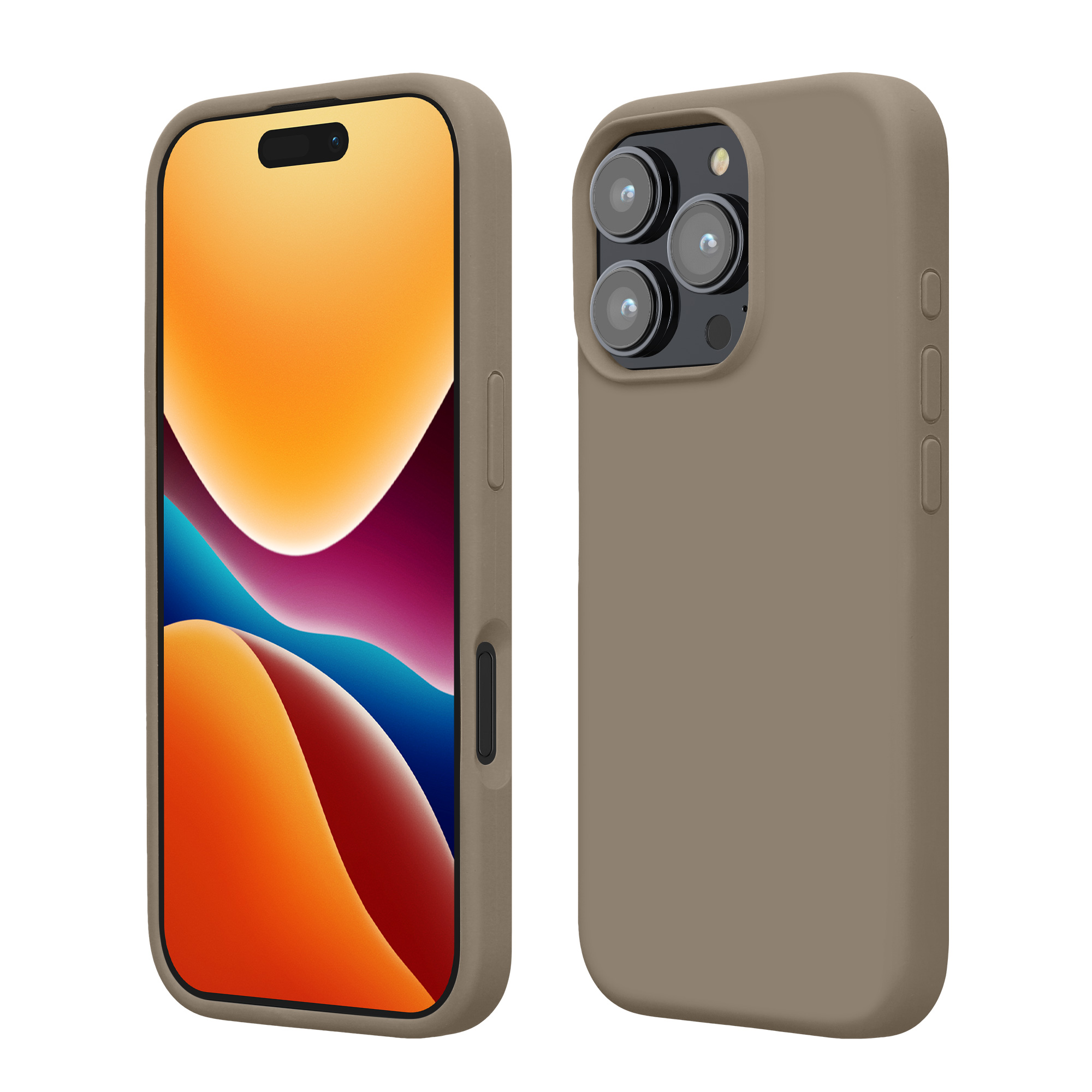 Silikonový kryt na mobil Apple iPhone 16 Pro Max kwmobile - taupe