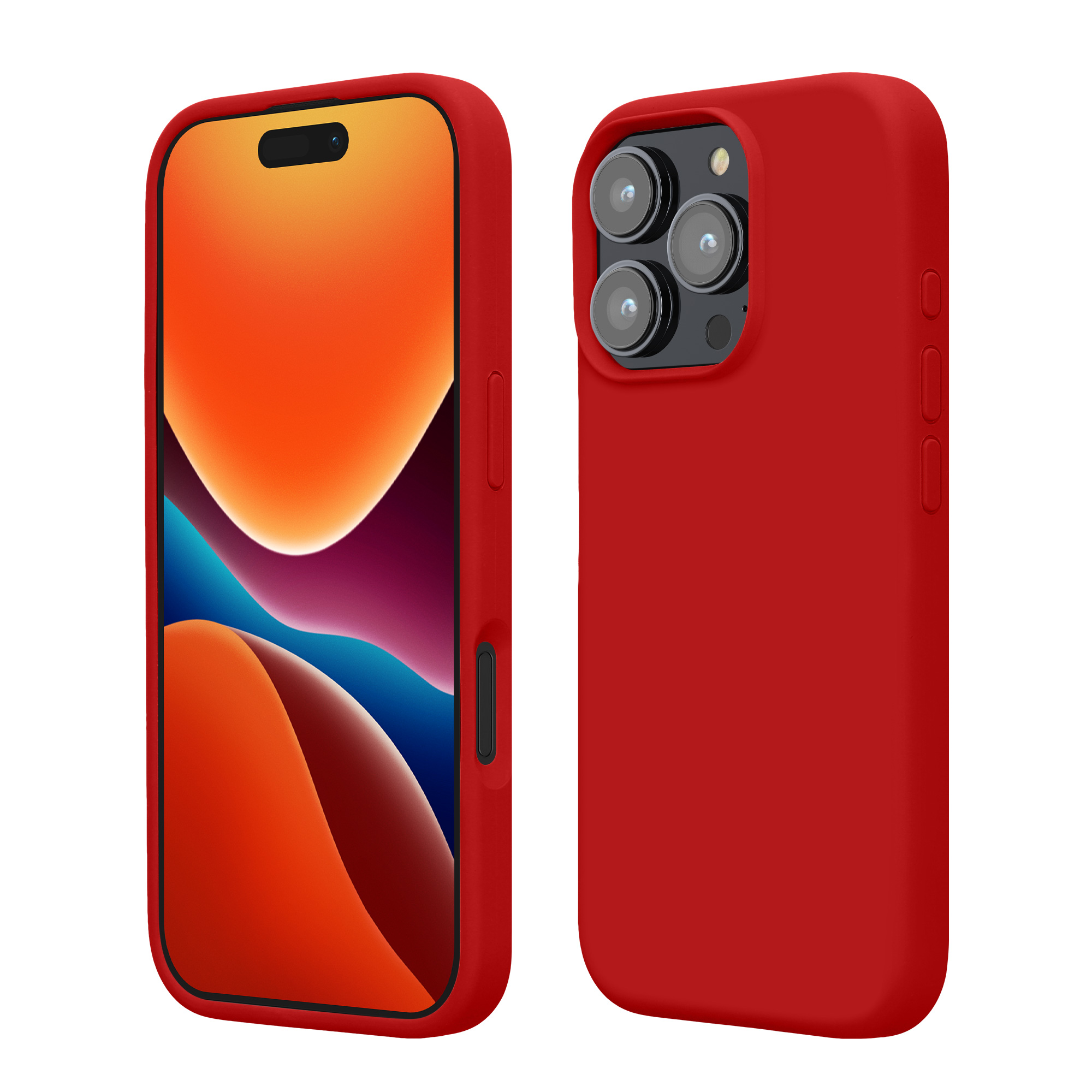 Silikonový kryt na mobil Apple iPhone 16 Pro Max kwmobile - červená