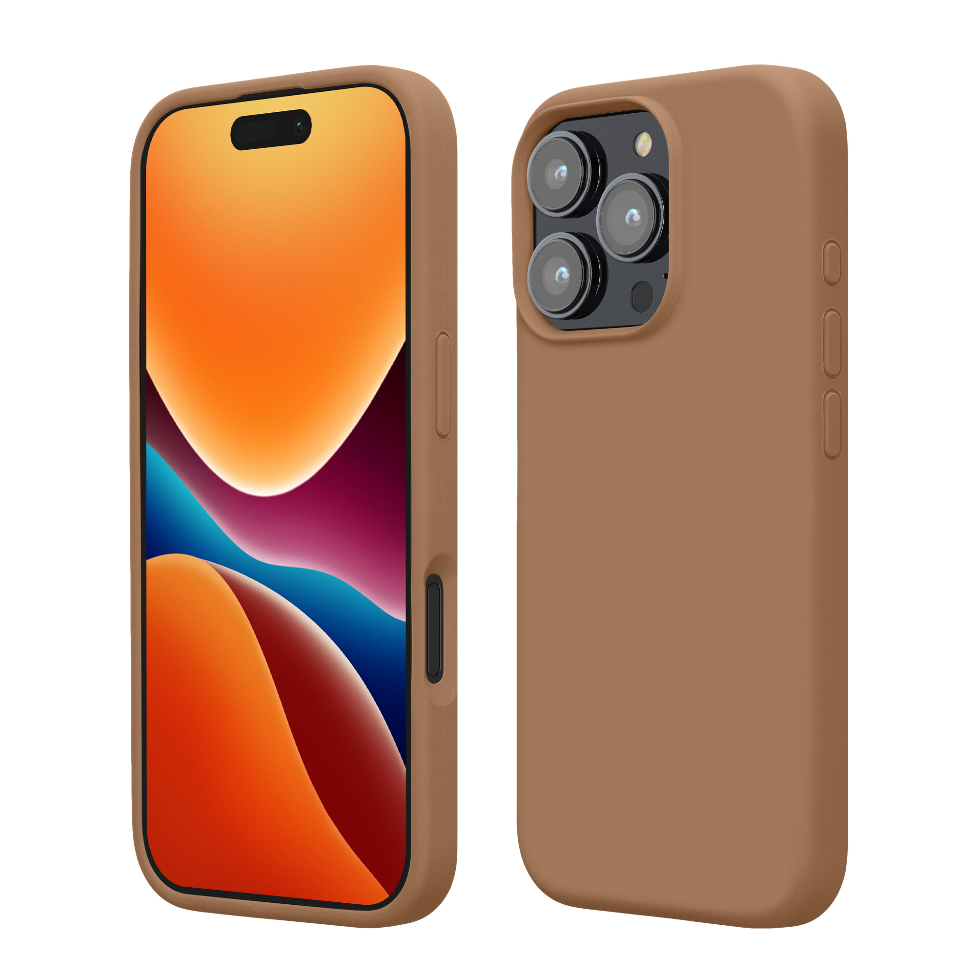 TPU silikonový kryt pro Apple iPhone 16 Pro Max, měkký povrch kwmobile ‑ cappuccino