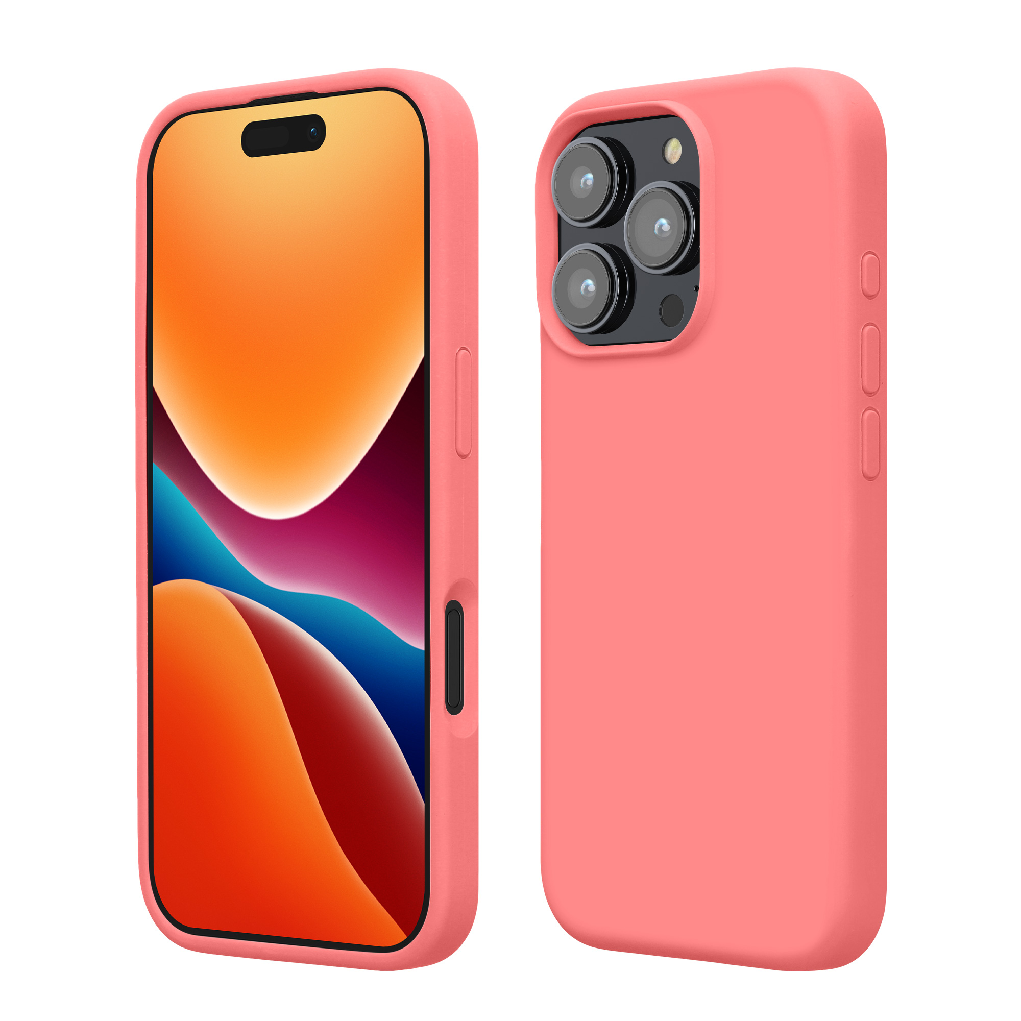 Pouzdro pro Apple iPhone 16 Pro Max kwmobile silikonové - pastelová korálová