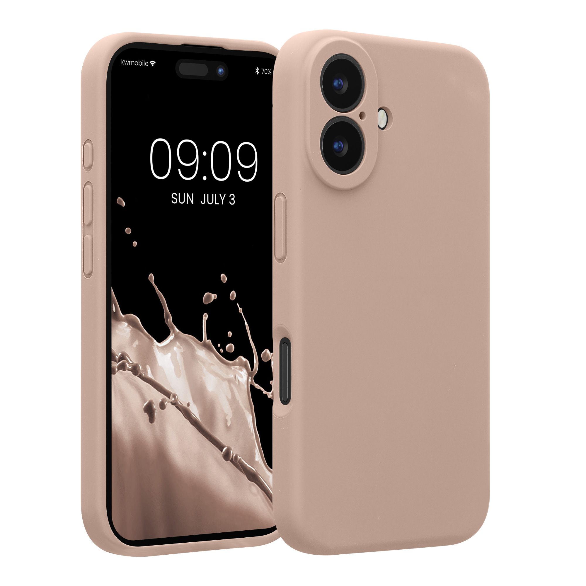 Silikonový kryt na mobil Apple iPhone 16 kwmobile - růžová