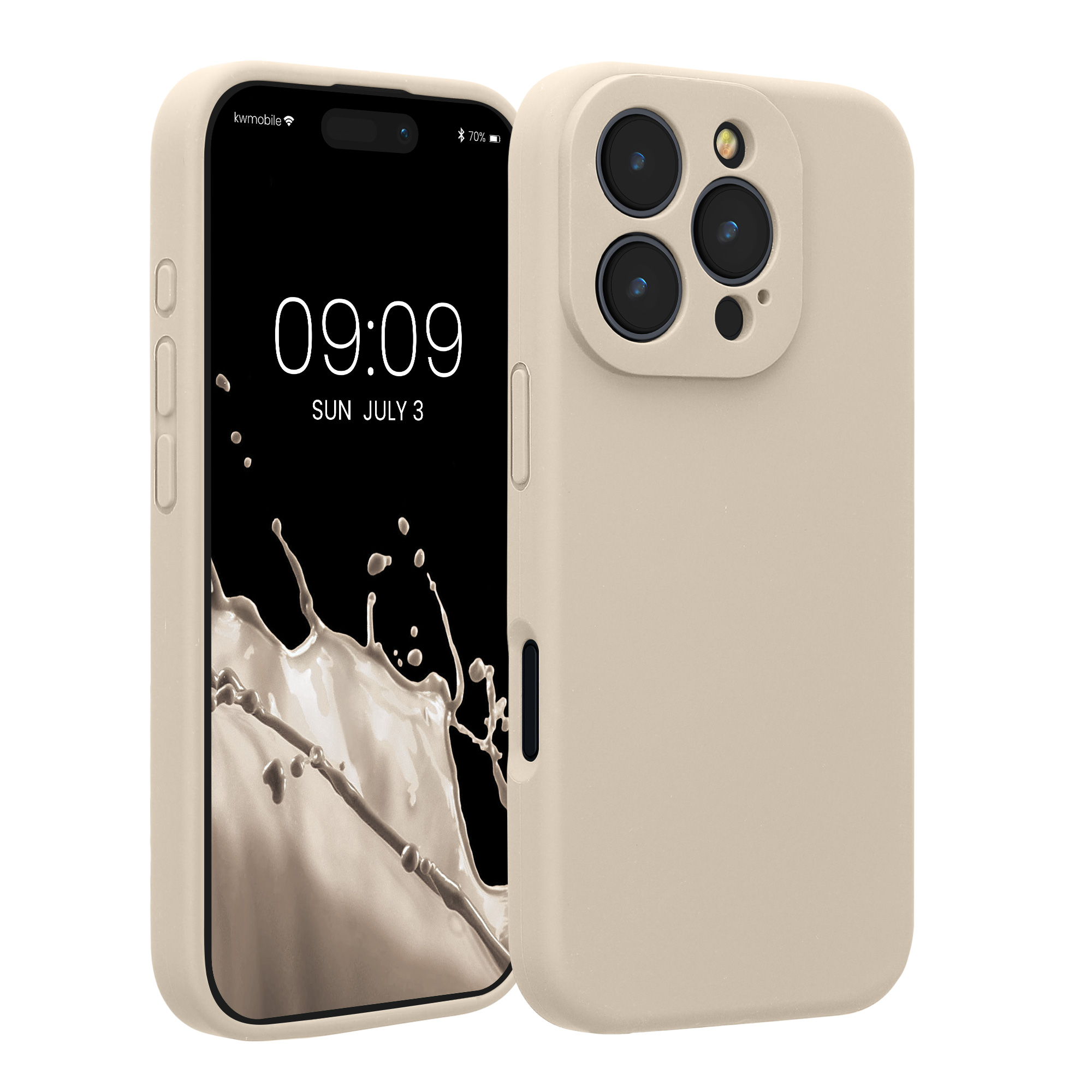 Silikonový kryt na mobil Apple iPhone 16 Pro kwmobile - Cream