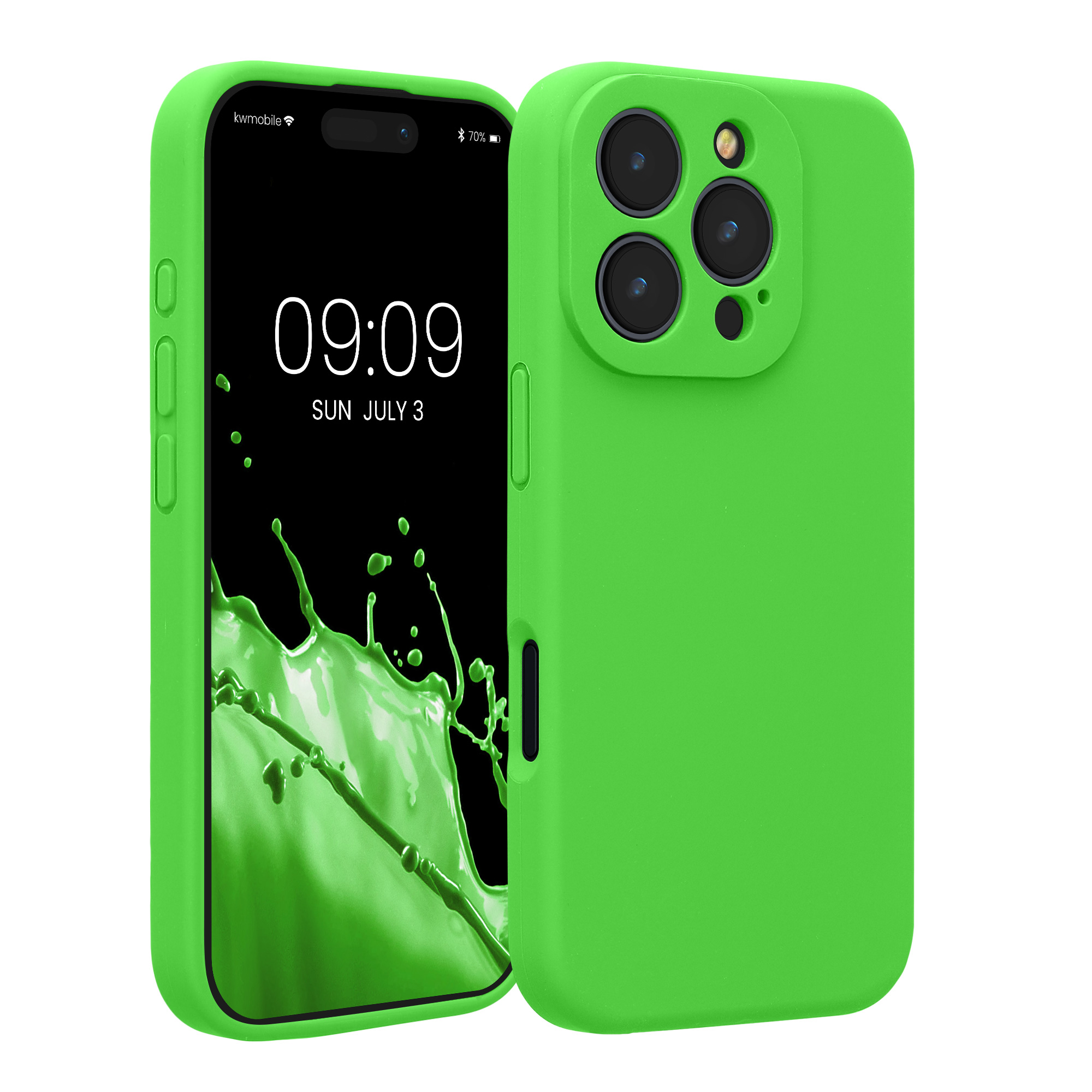 Silikonový kryt na mobil Apple iPhone 16 Pro kwmobile - zelená