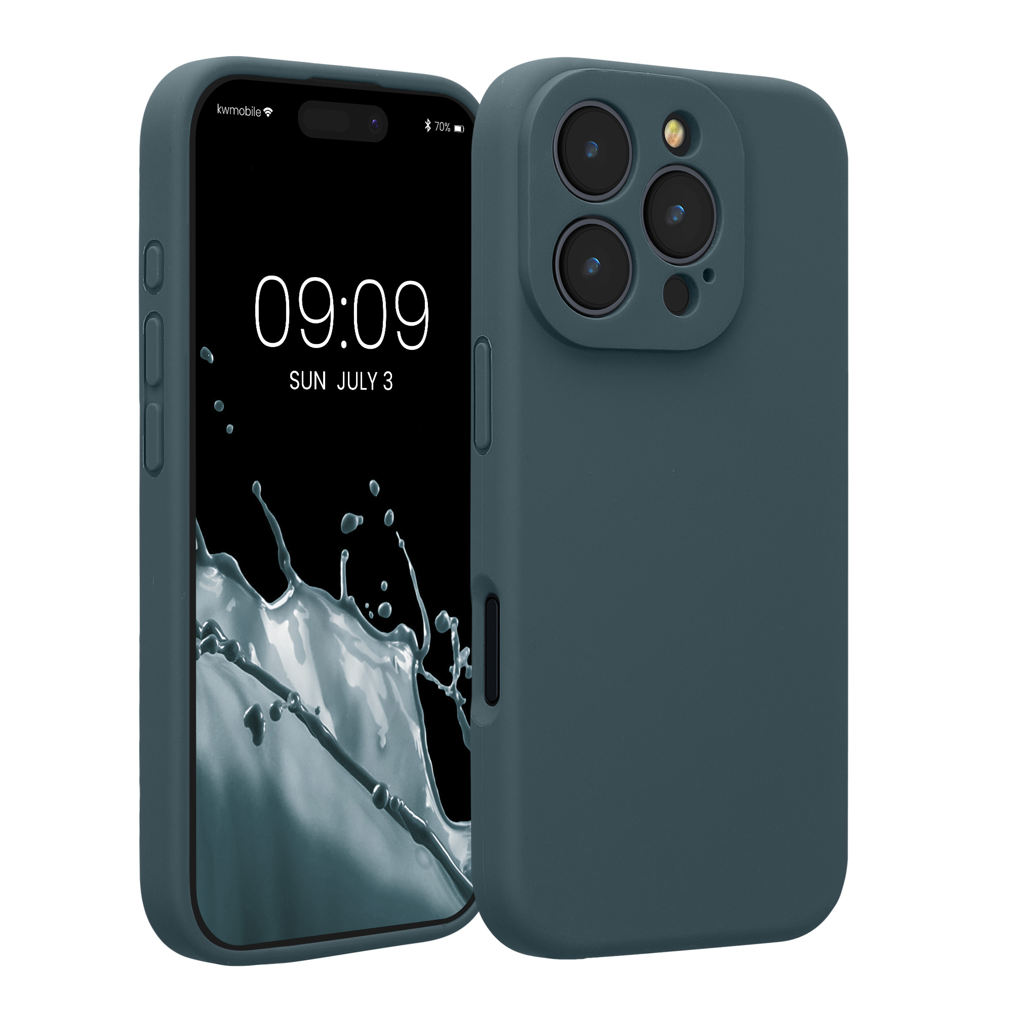 Silikonový kryt na mobil Apple iPhone 16 Pro kwmobile - Dark Slate