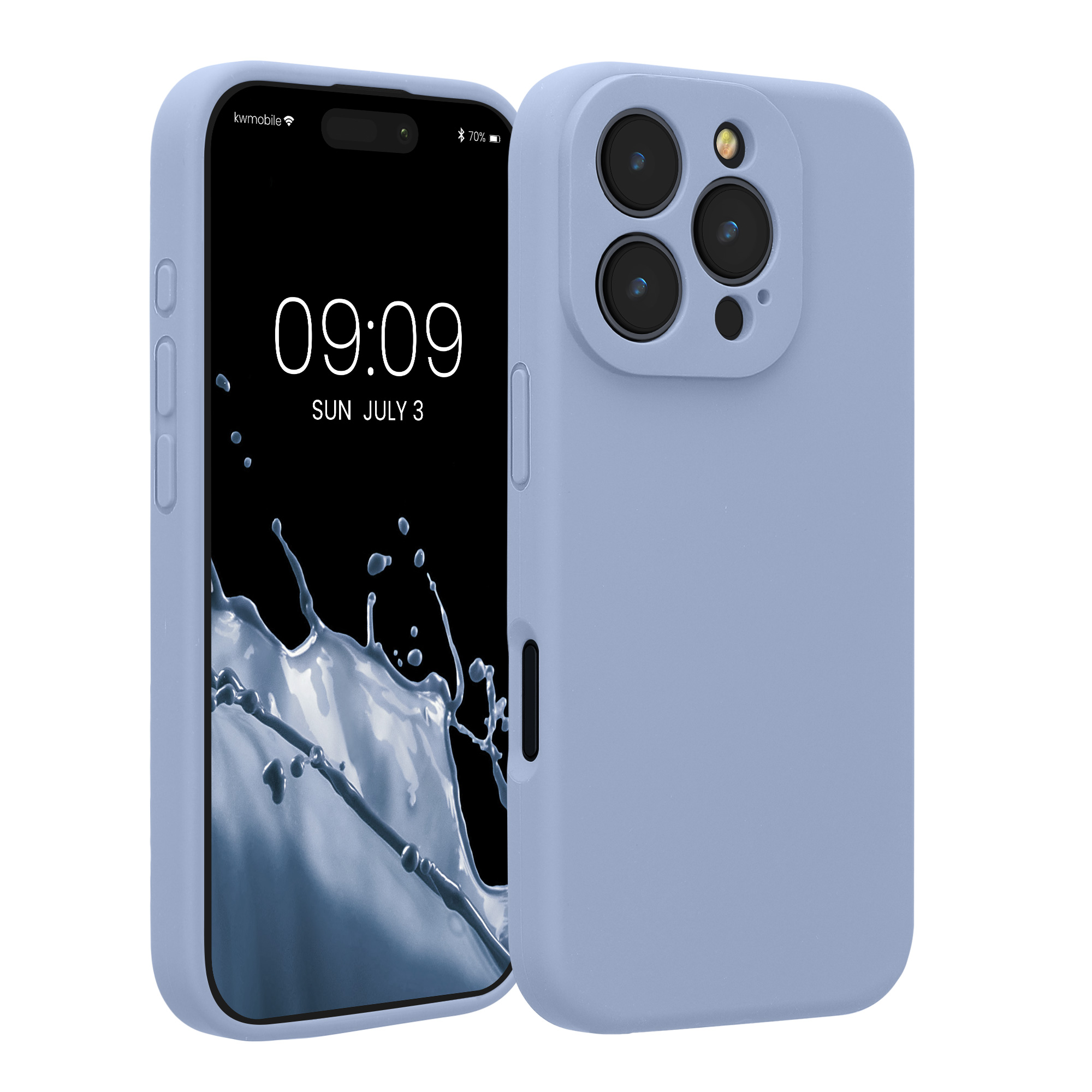 Silikonový kryt na mobil Apple iPhone 16 Pro kwmobile - světle modrá