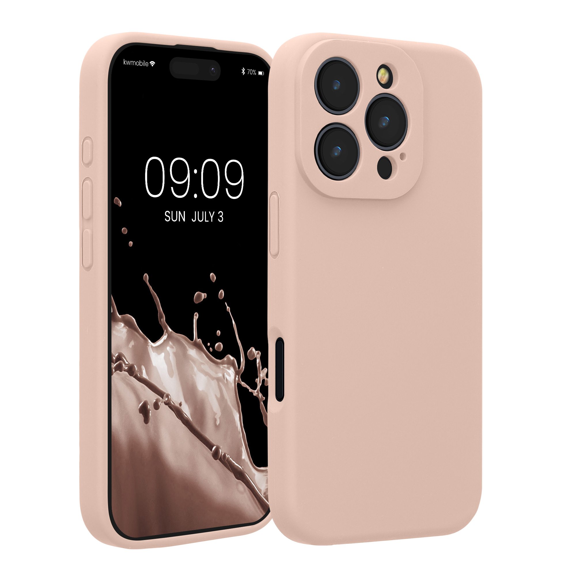Silikonový kryt na mobil Apple iPhone 16 Pro kwmobile - růžová