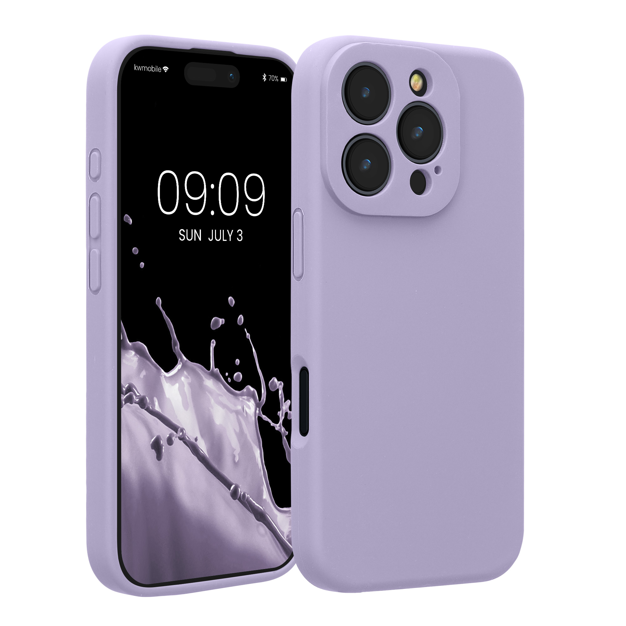Silikonový kryt na mobil Apple iPhone 16 Pro kwmobile - levandulová