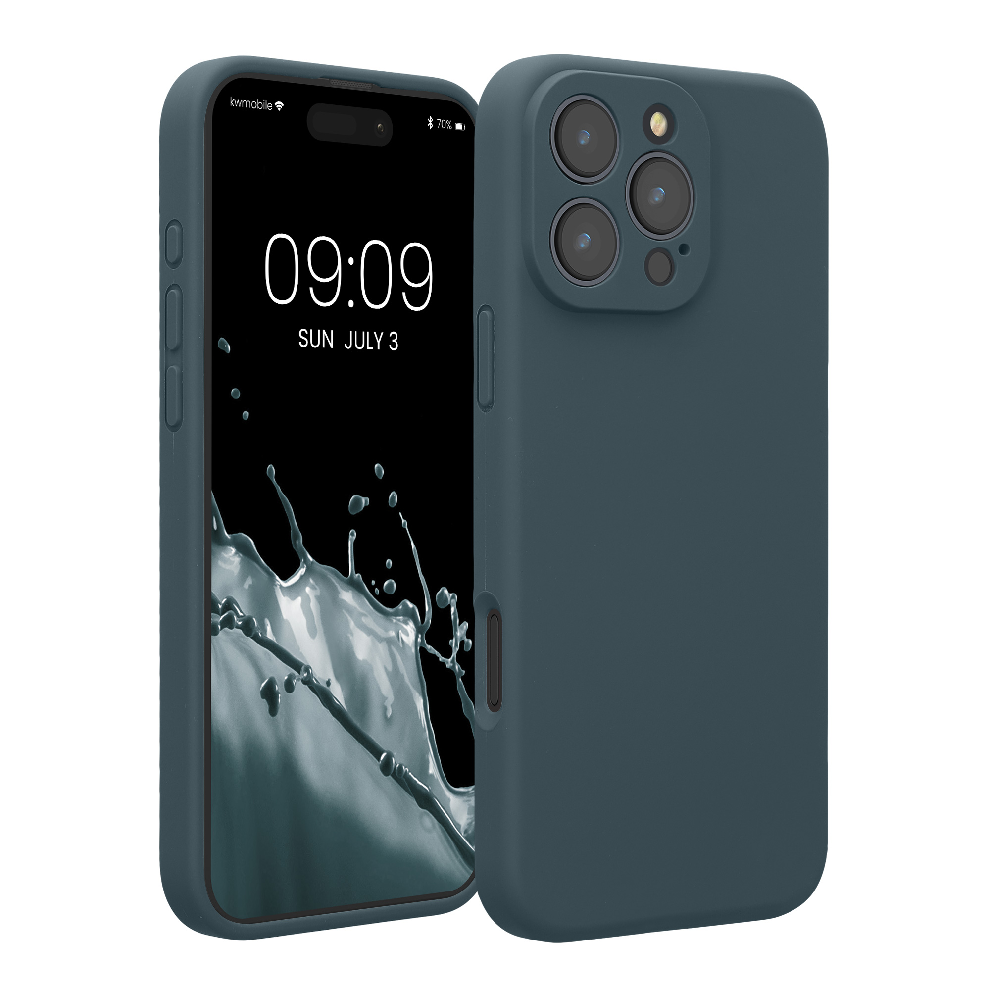 Silikonový kryt na mobil Apple iPhone 16 Pro Max kwmobile - Dark Slate