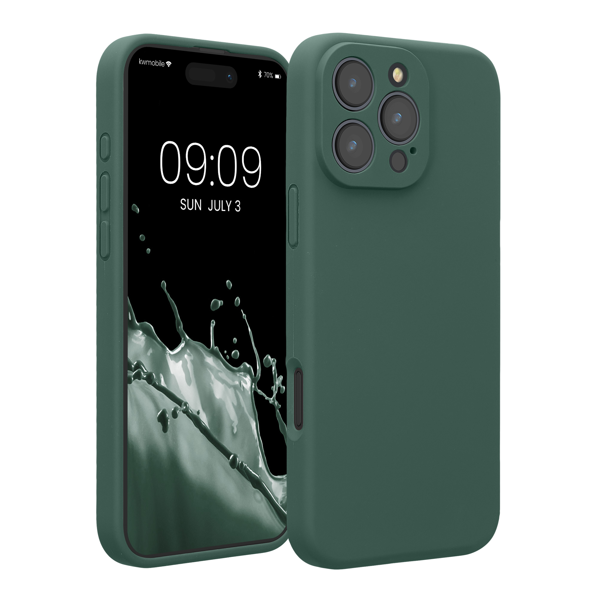Silikonový kryt na mobil Apple iPhone 16 Pro Max kwmobile - lesní zelená