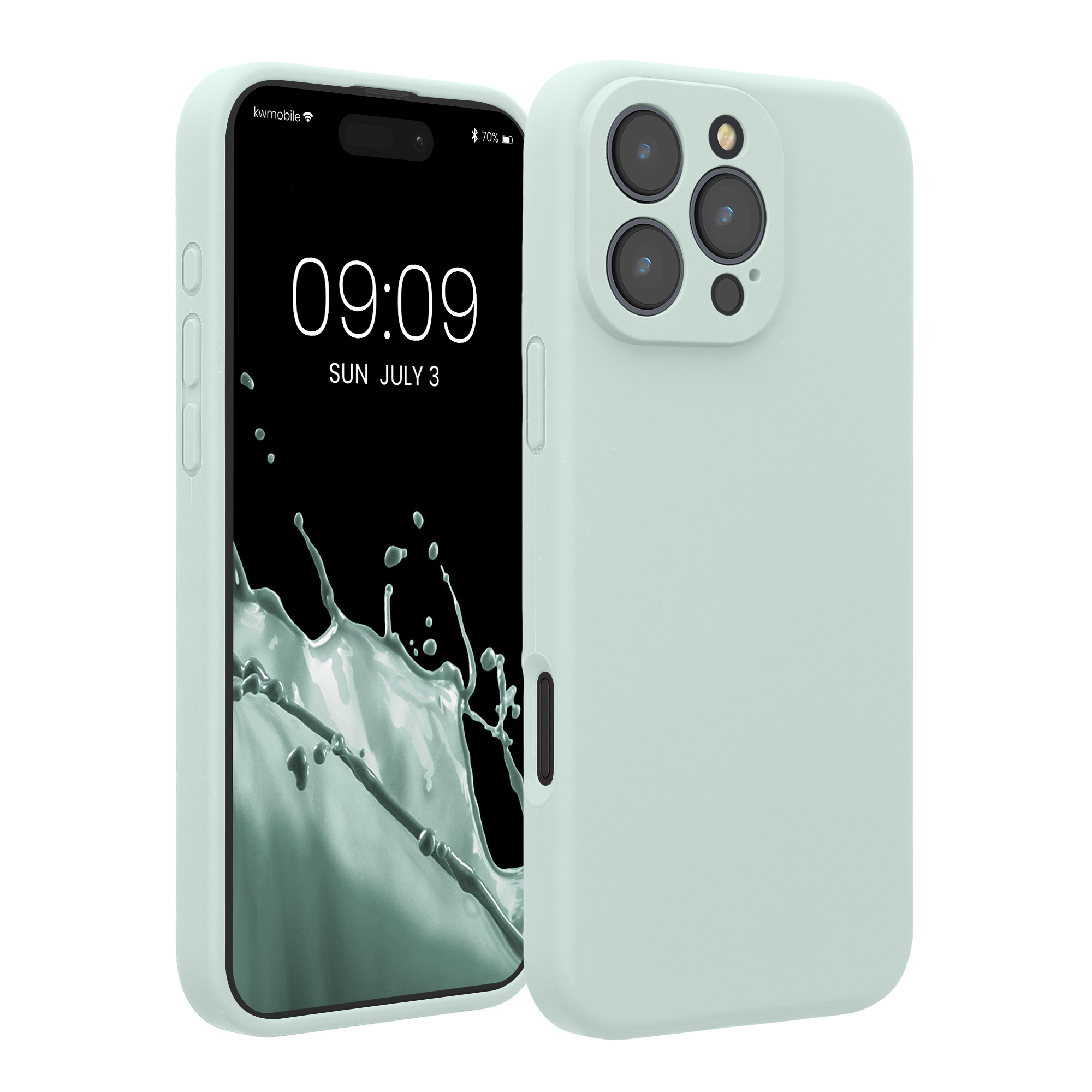 Silikonový kryt na mobil Apple iPhone 16 Pro Max kwmobile - mátová
