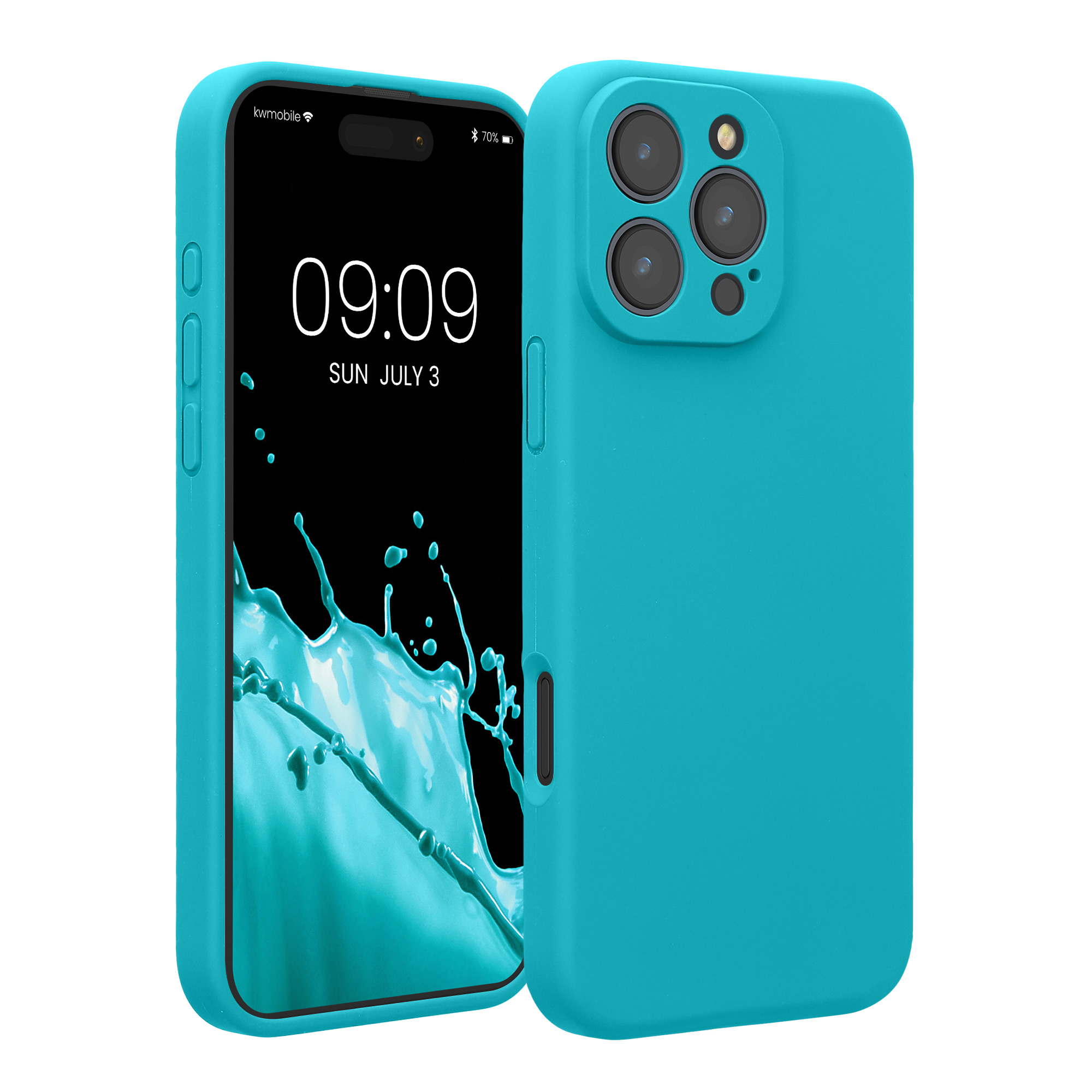 Pouzdro pro Apple iPhone 16 Pro Max kwmobile tenké silikonové - ledově modrá
