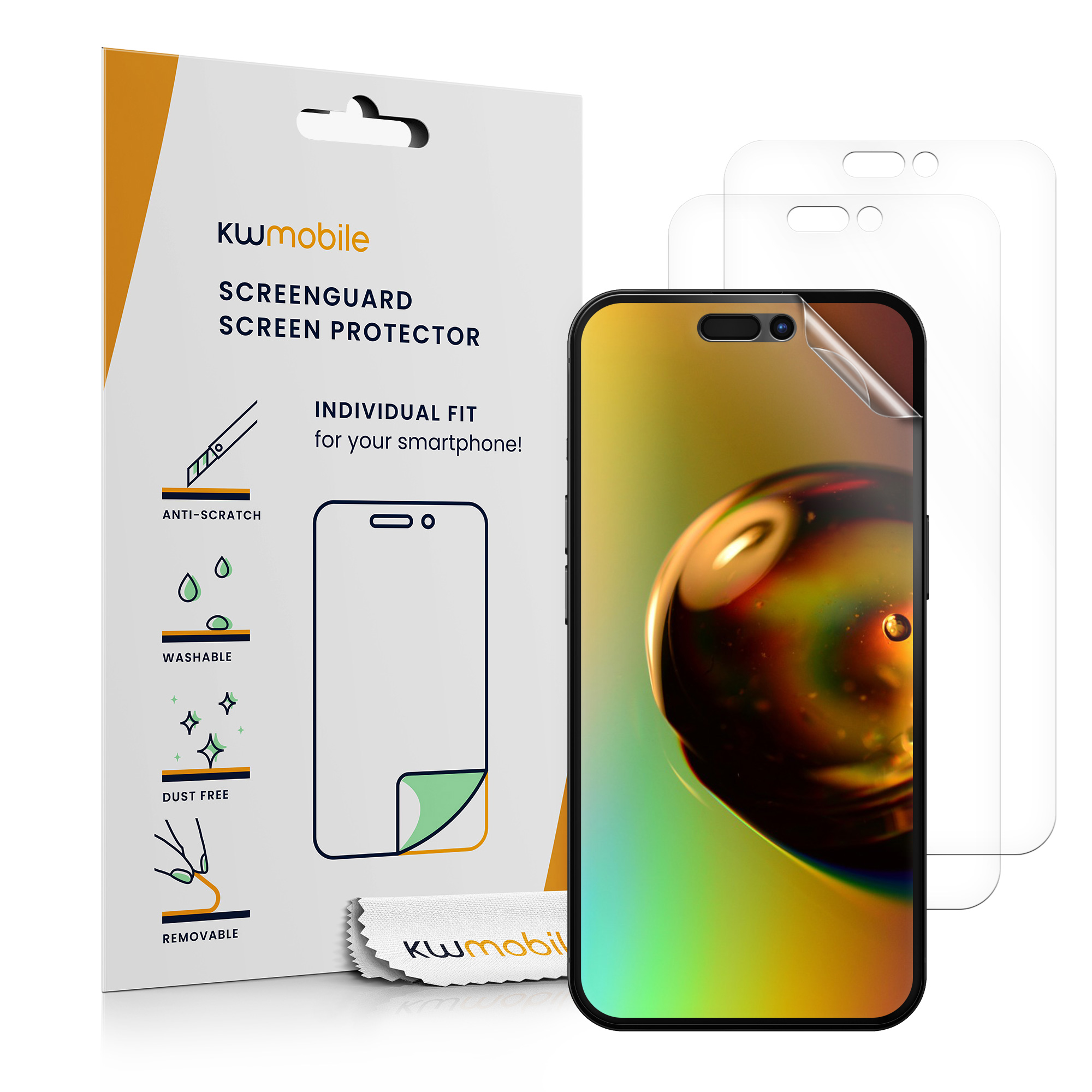 Ochranná fólie na displej Apple iPhone 16 kwmobile