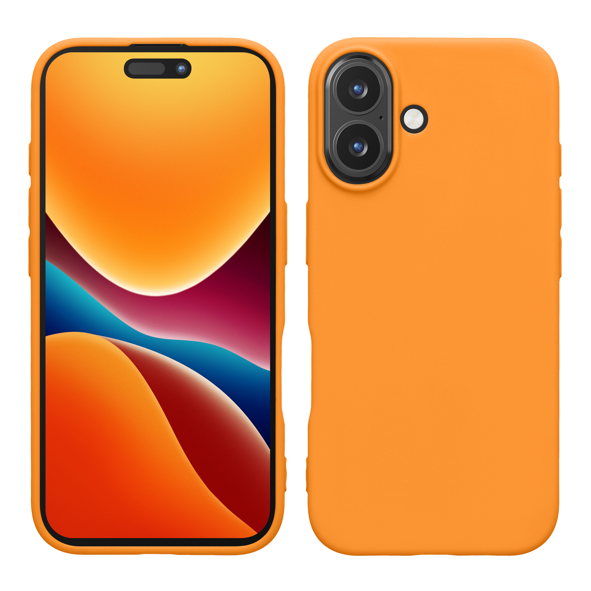 Pouzdro pro Apple iPhone 16 kwmobile TPU - ovocná oranžová