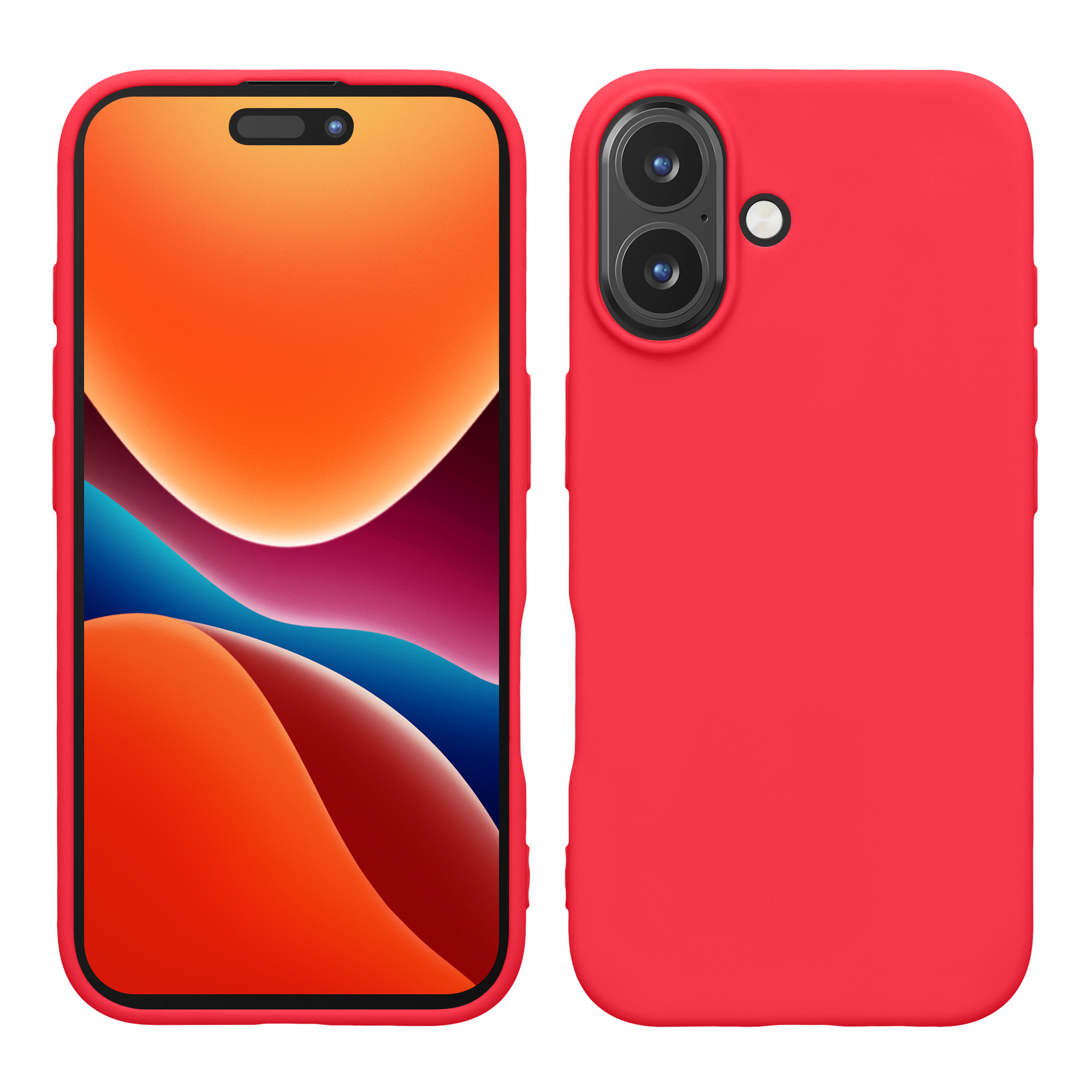 Pouzdro pro Apple iPhone 16 kwmobile TPU - neonově růžová