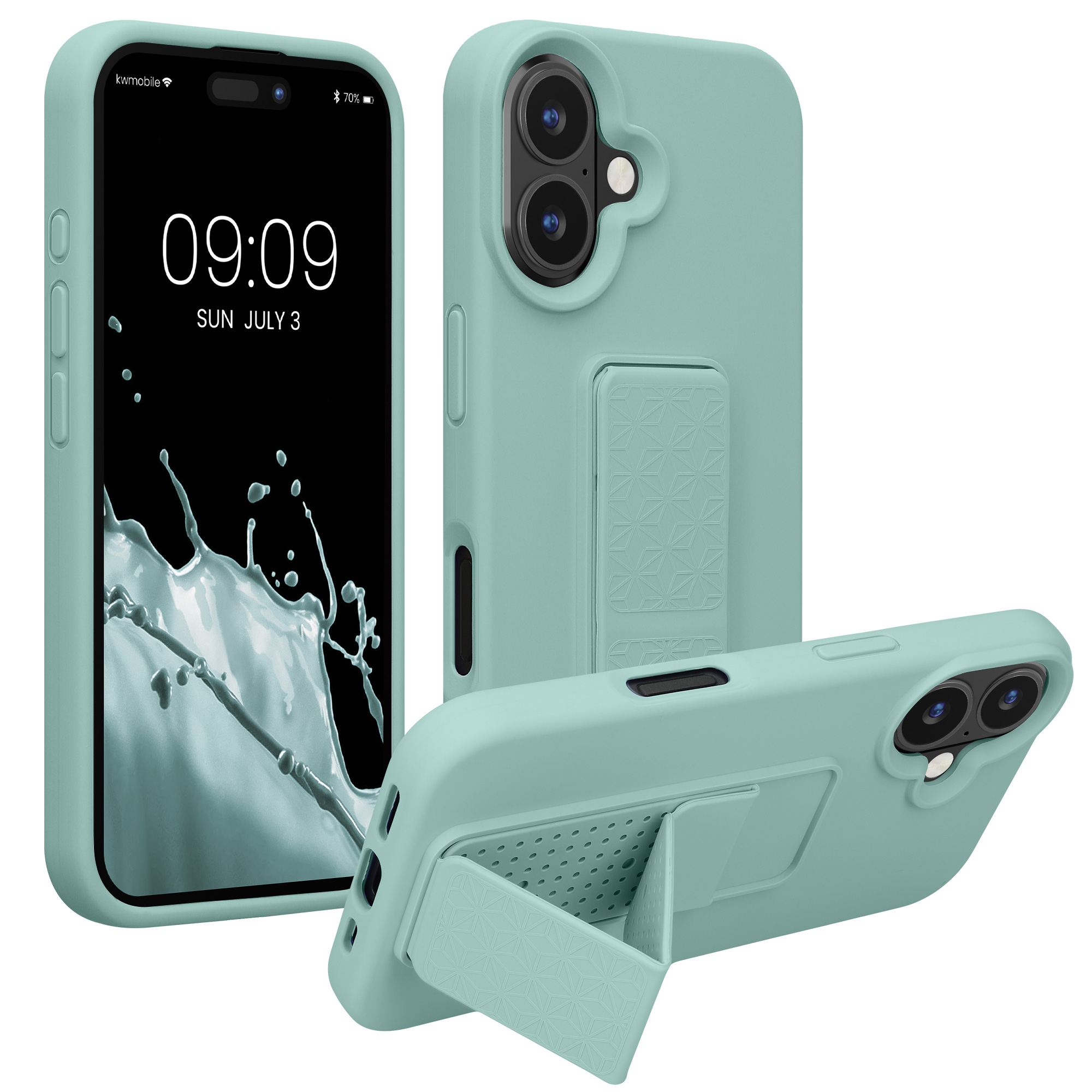Silikonový kryt kwmobile pro iPhone 16 - mátová