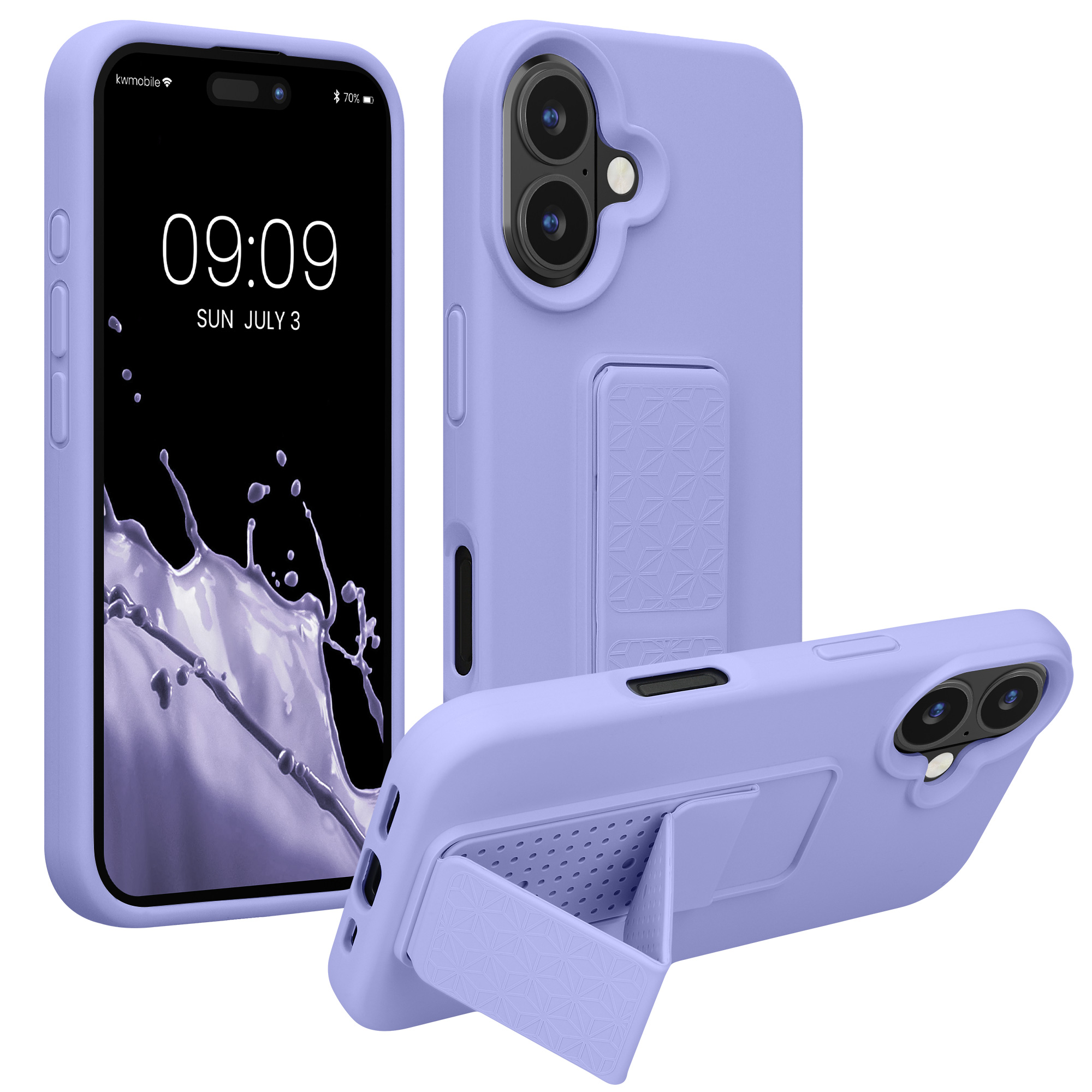Silikonový kryt kwmobile pro iPhone 16 - levandulová