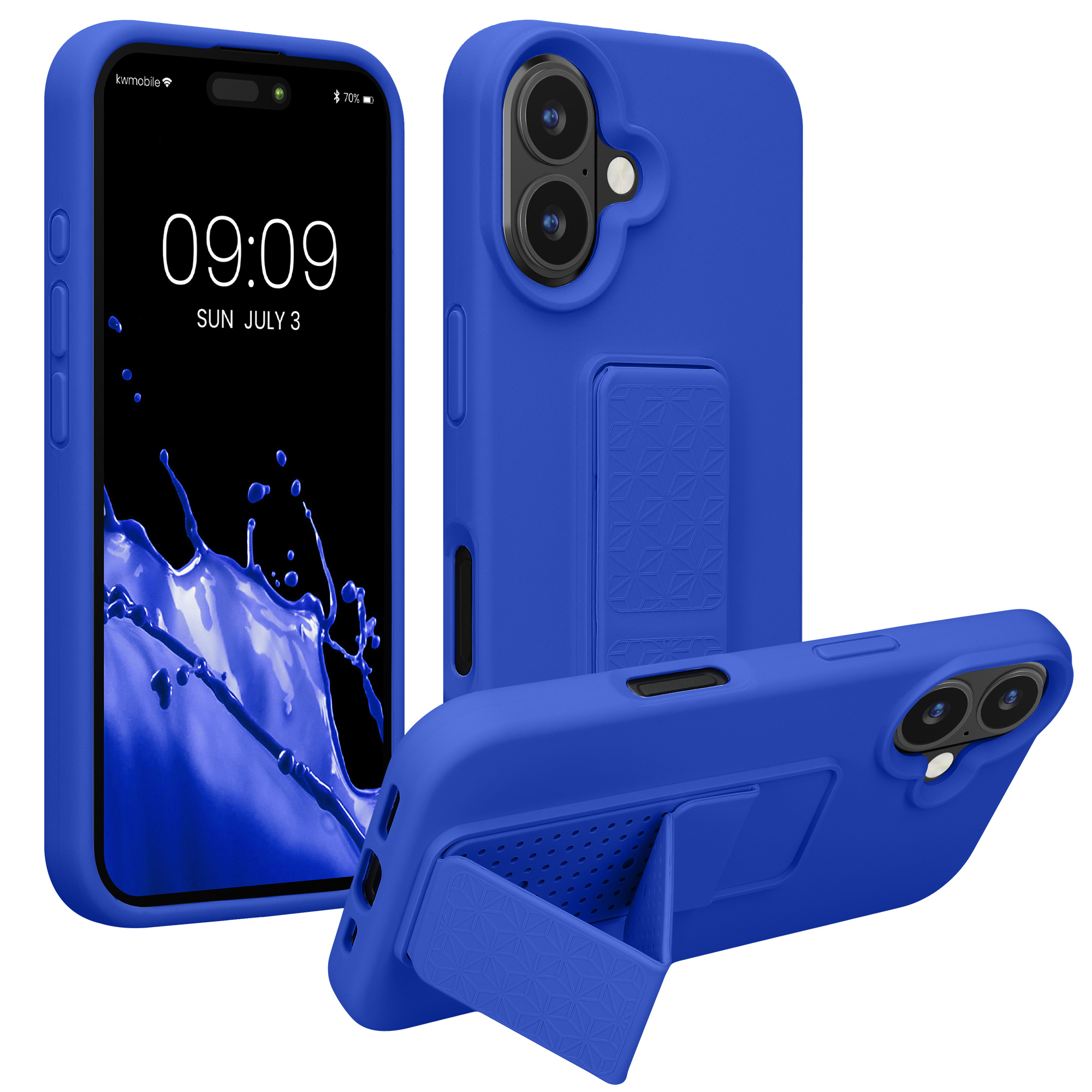 Silikonový kryt kwmobile pro iPhone 16 - baltsky modrá
