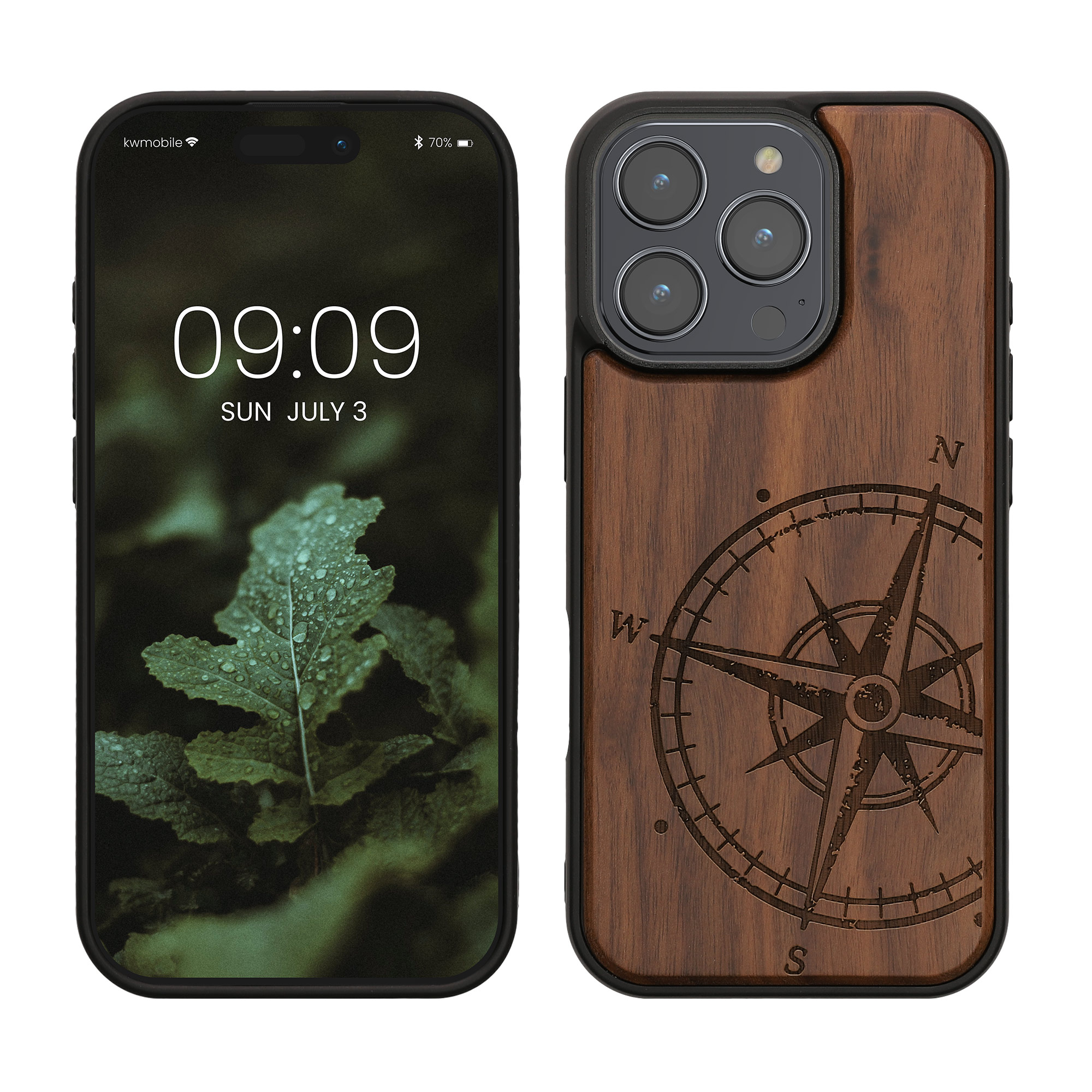 Dřevěný kryt na mobil Apple iPhone 16 Pro kwmobile
