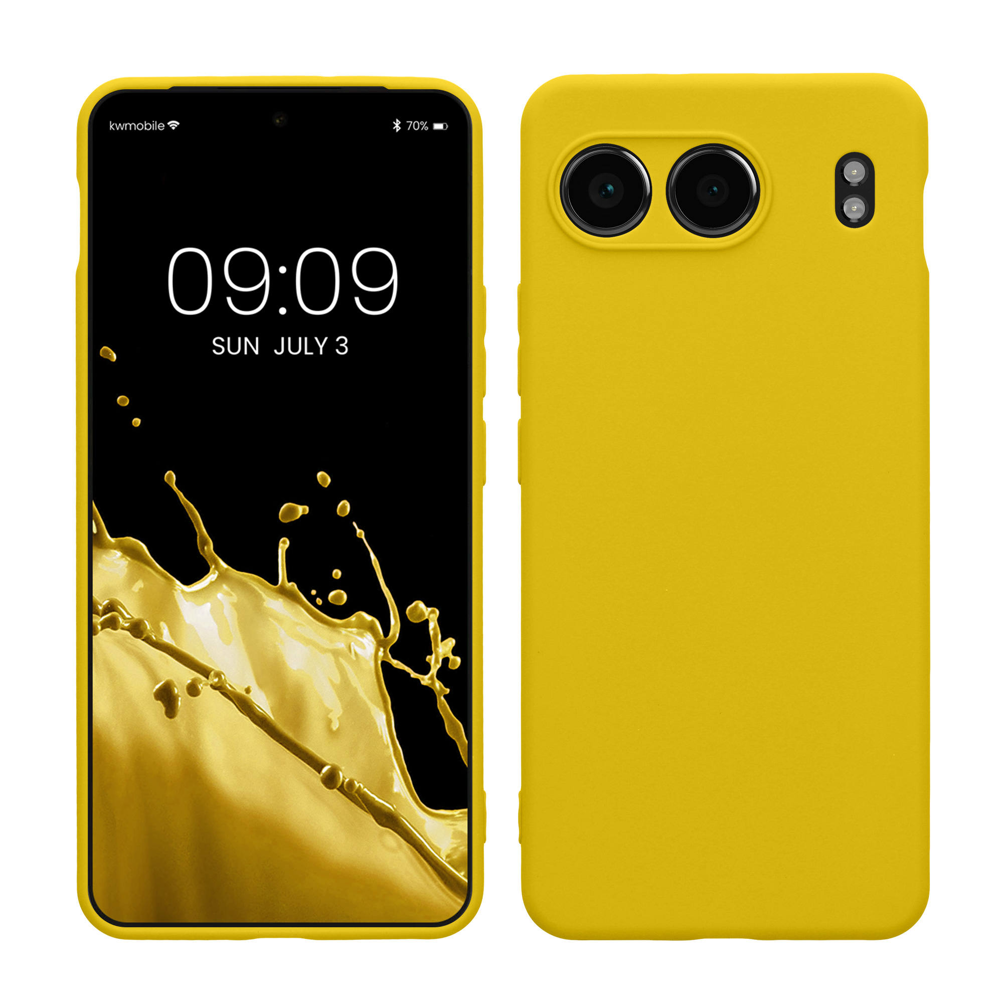 Kryt na mobil OnePlus Nord 4 5G, tenký, matný - kwmobile, zářivě žlutý