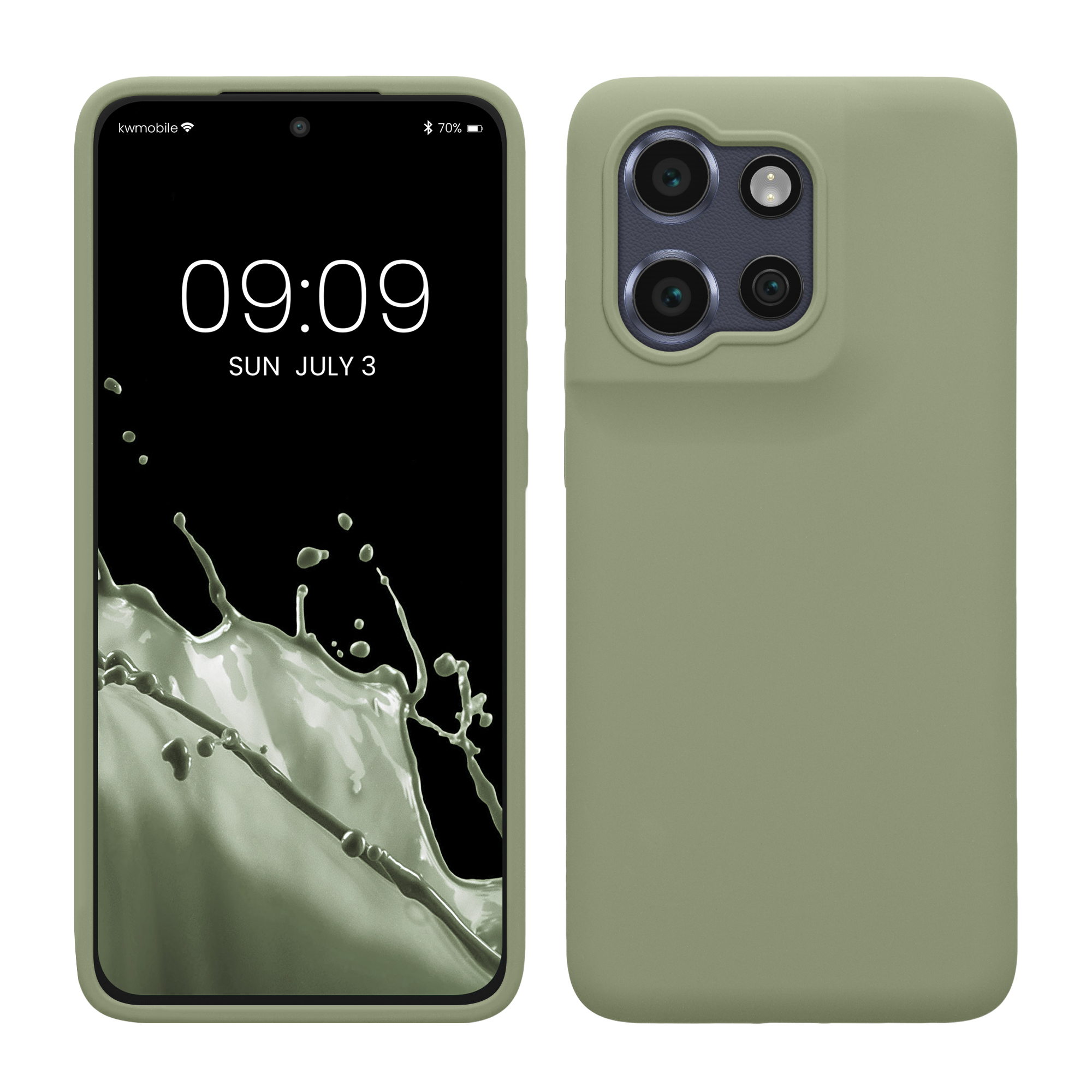 Kryt na mobil Motorola Edge 60 Neo / Edge 50 Neo / ThinkPhone 25 kwmobile TPU šedo-zelená