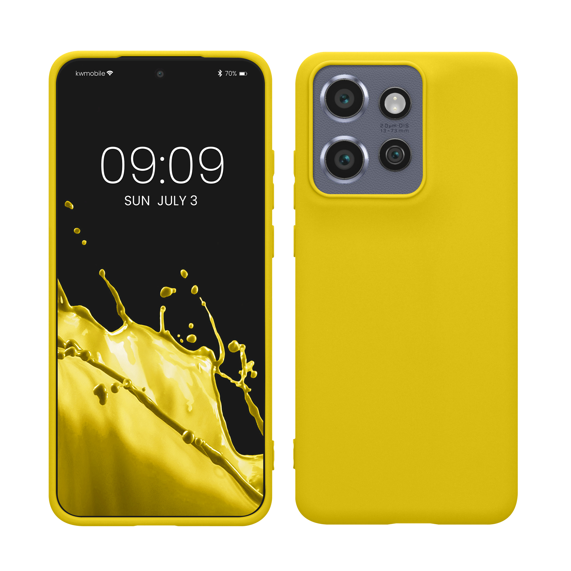 Kryt na mobil Motorola Edge 60 Neo / Edge 50 Neo / ThinkPhone 25 kwmobile TPU zářivá žlutá