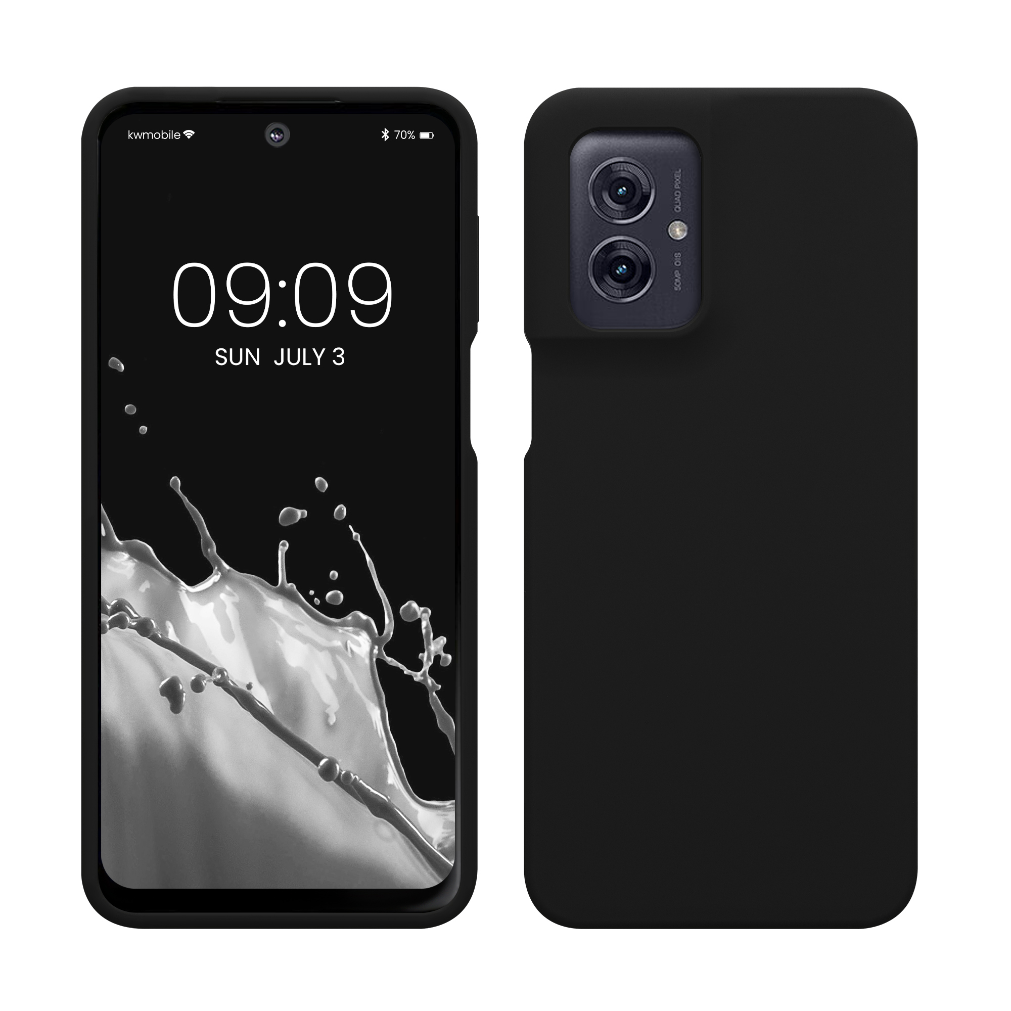 Silikonový kryt kwmobile pro Motorola Moto G55 5G - Černá