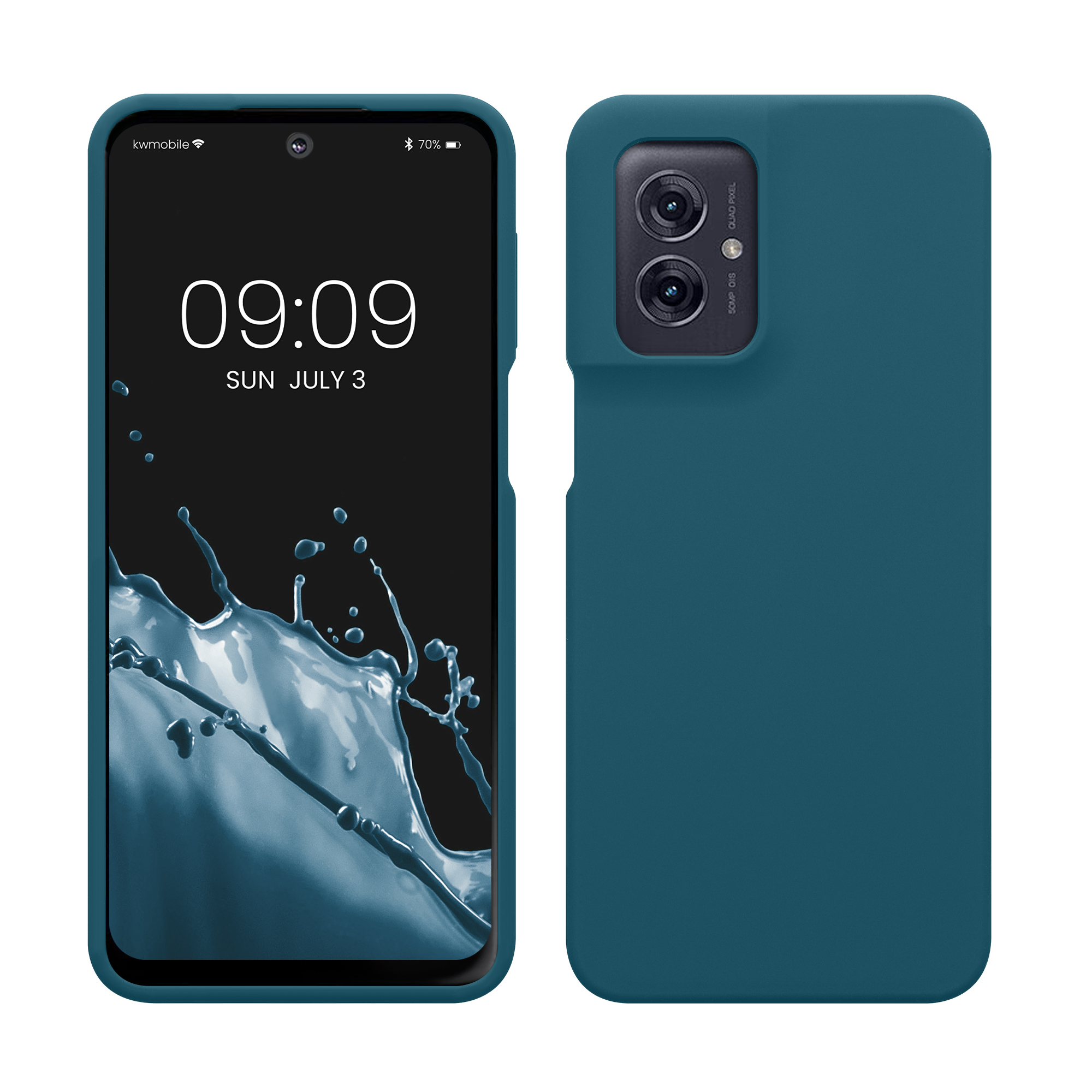 Silikonový kryt kwmobile pro Motorola Moto G55 5G - Petrolejová
